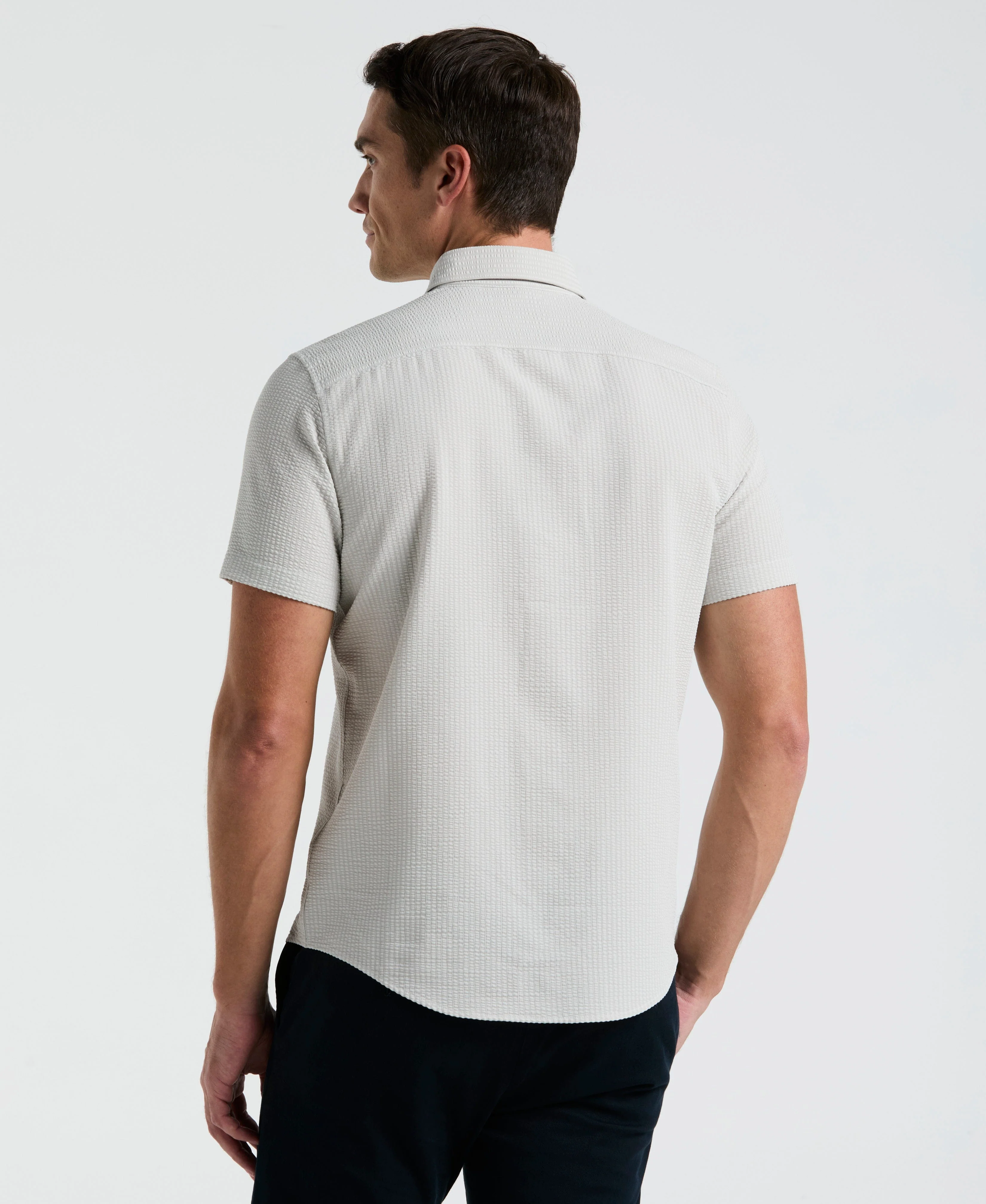 Stretch Seersucker Slim Fit Shirt