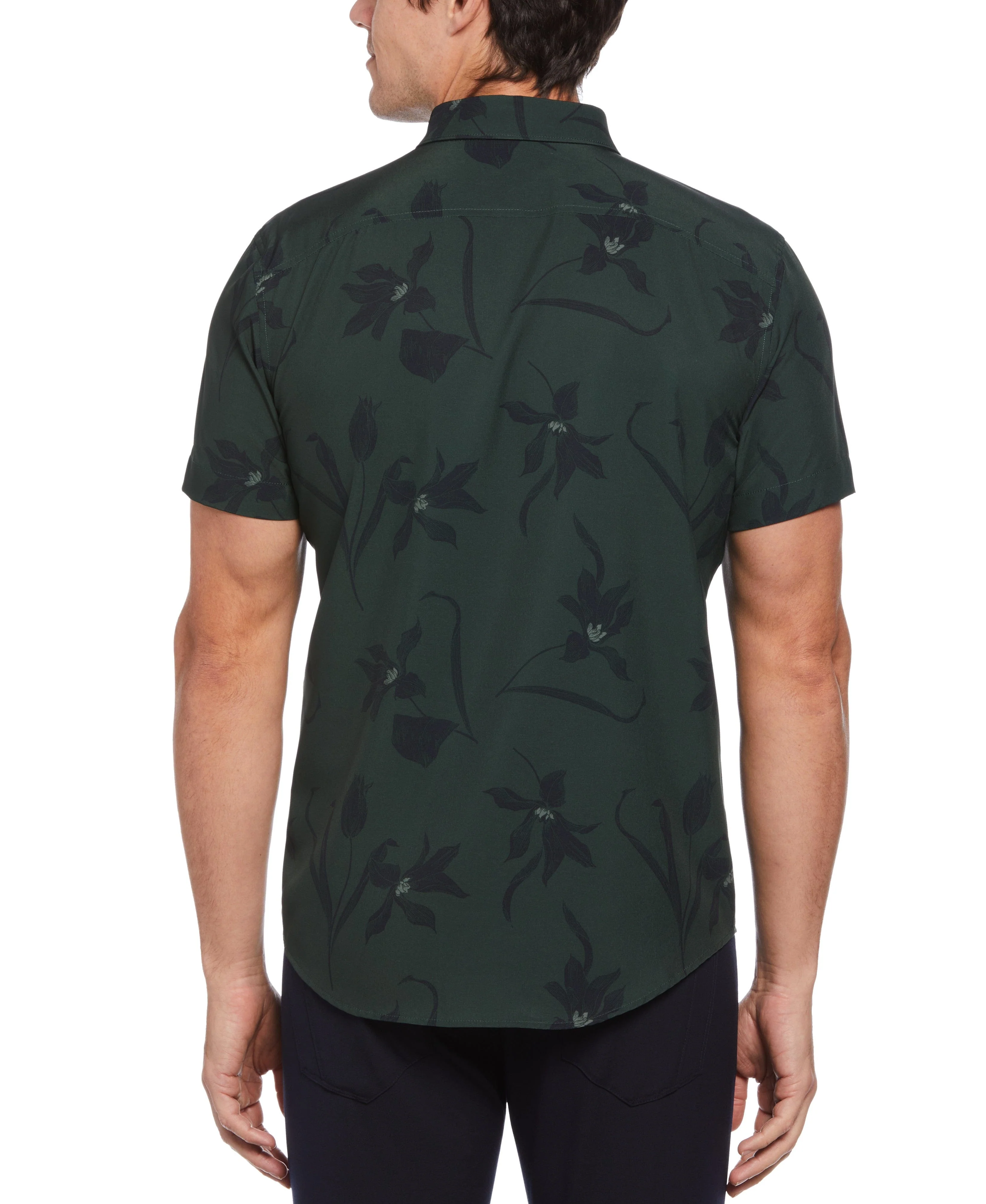 Total Stretch Slim Fit Floral Print Shirt