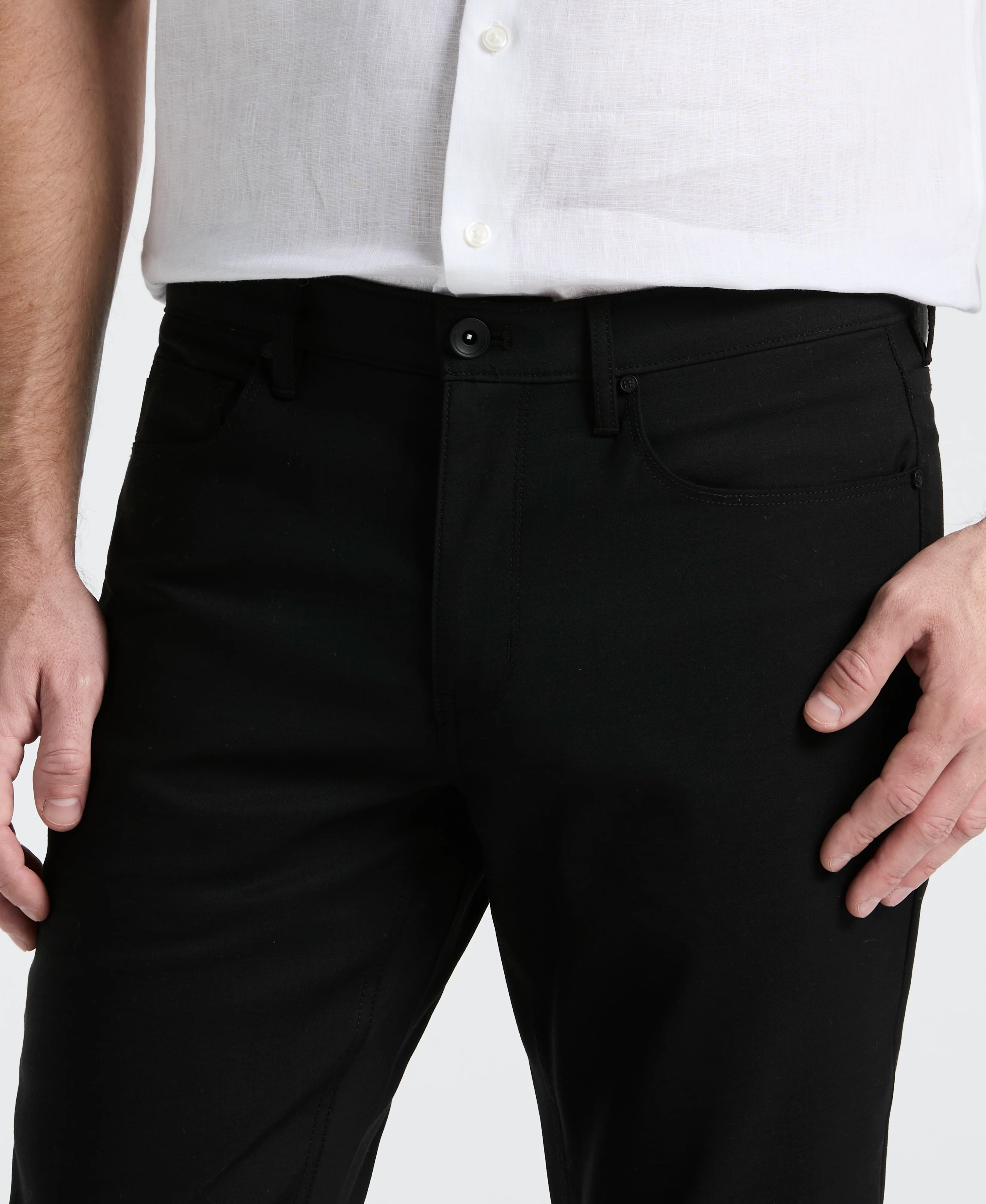 Slim Fit Double Cloth 5-Pocket Pants