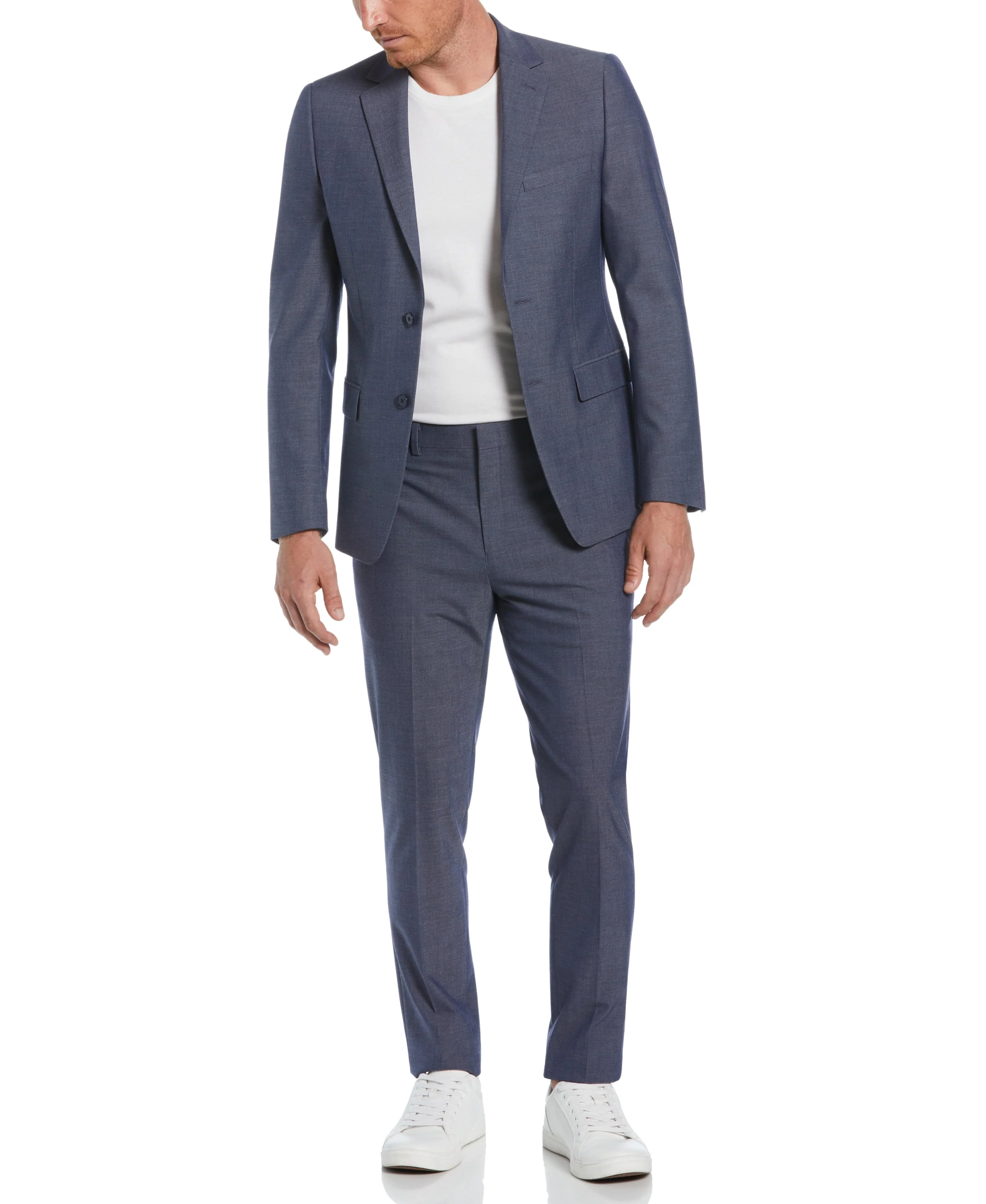 Skinny Fit Notch Lapel Iridescent Suit Jacket