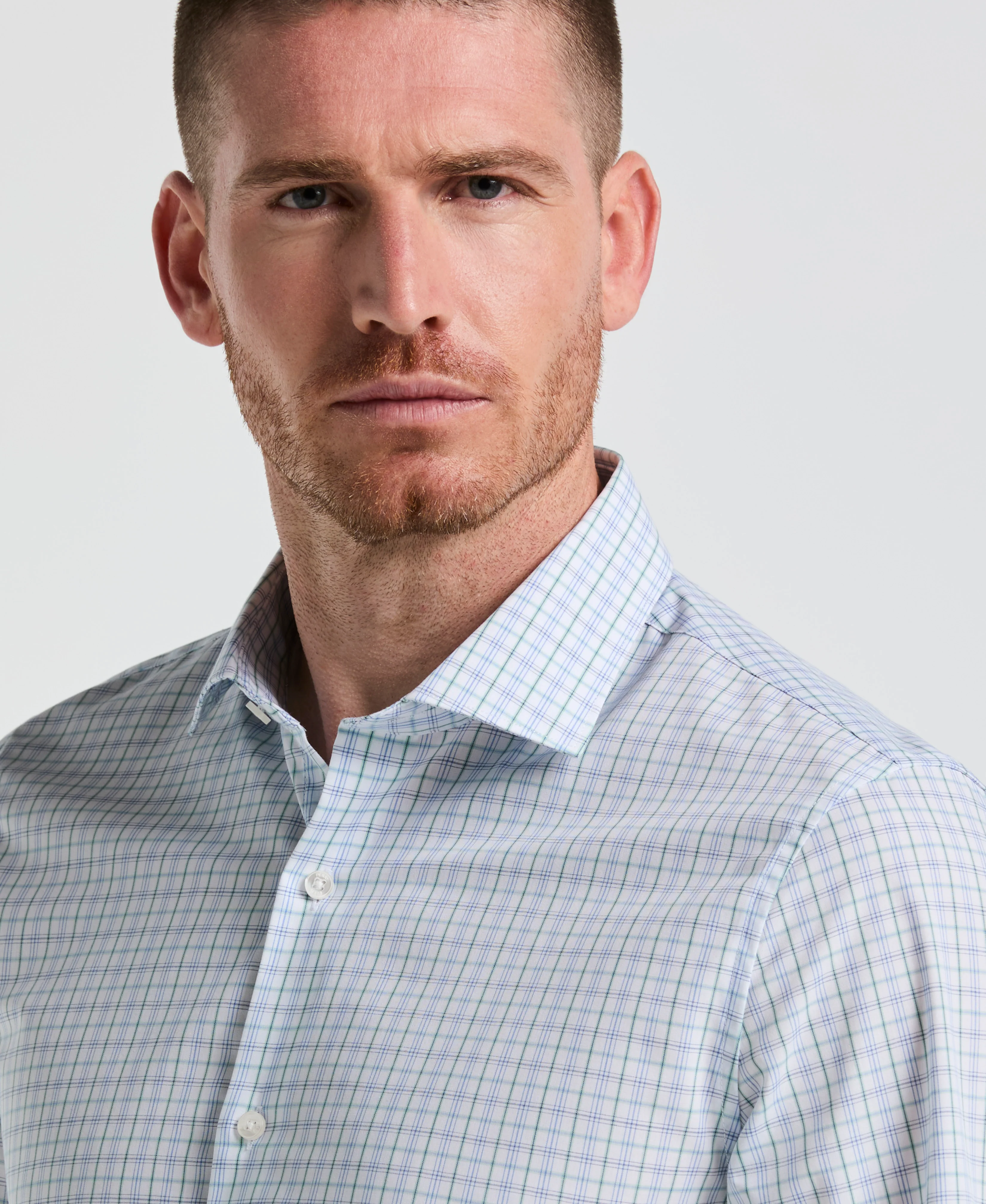 Stretch Checkered Dress Shirt