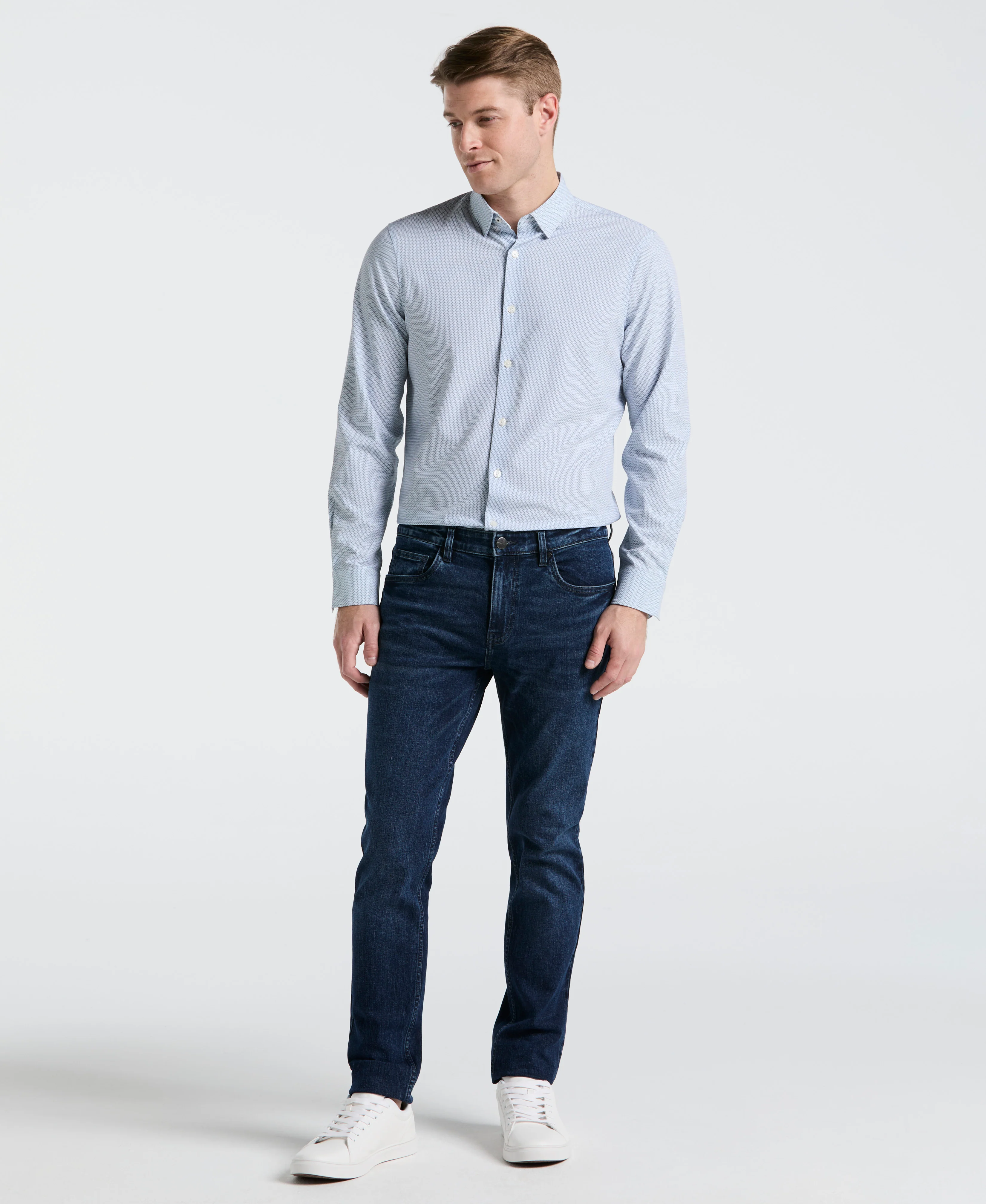 Slim Fit Float Total Stretch Pattern Shirt