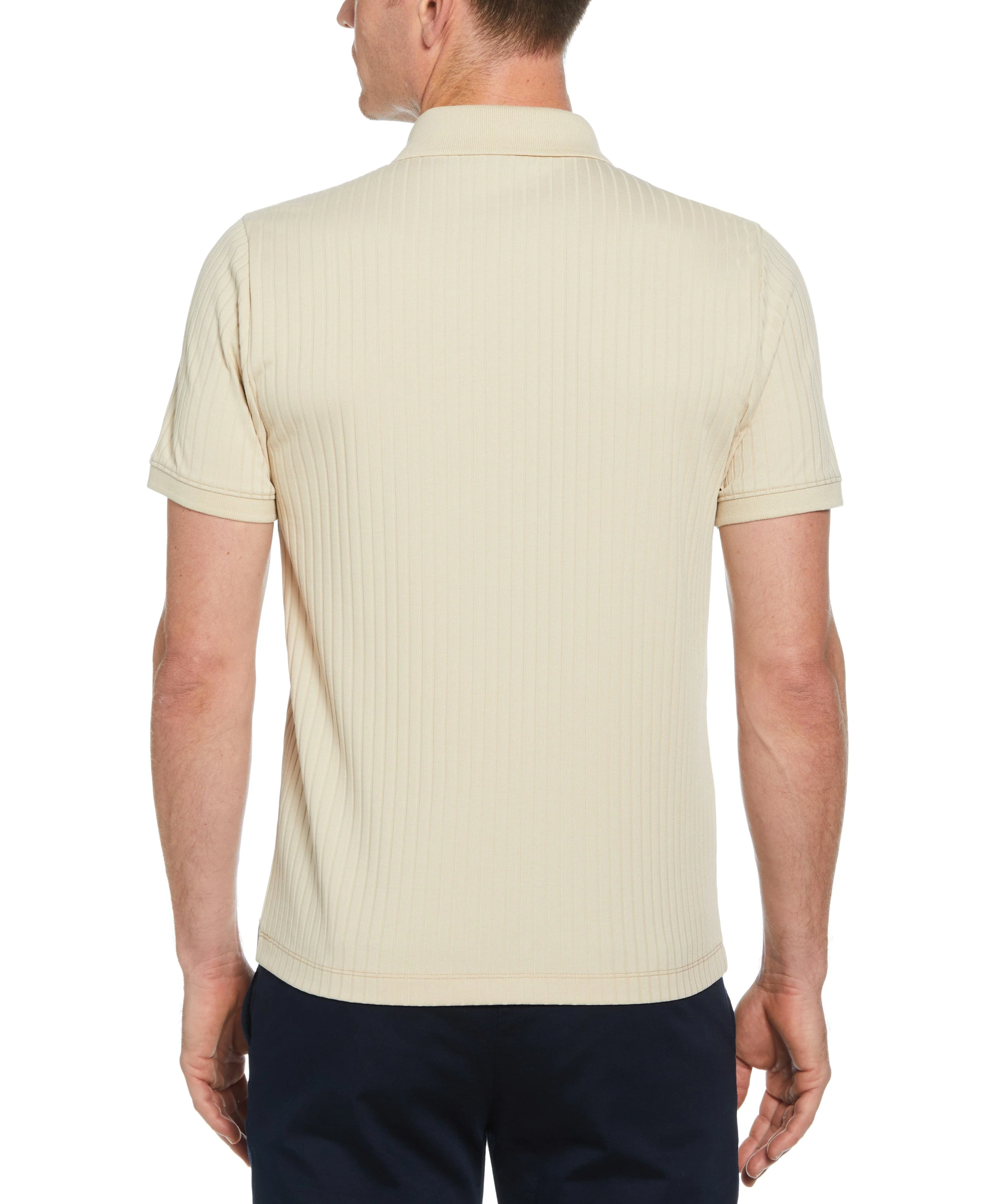 Quarter Zip Ribbed Polo