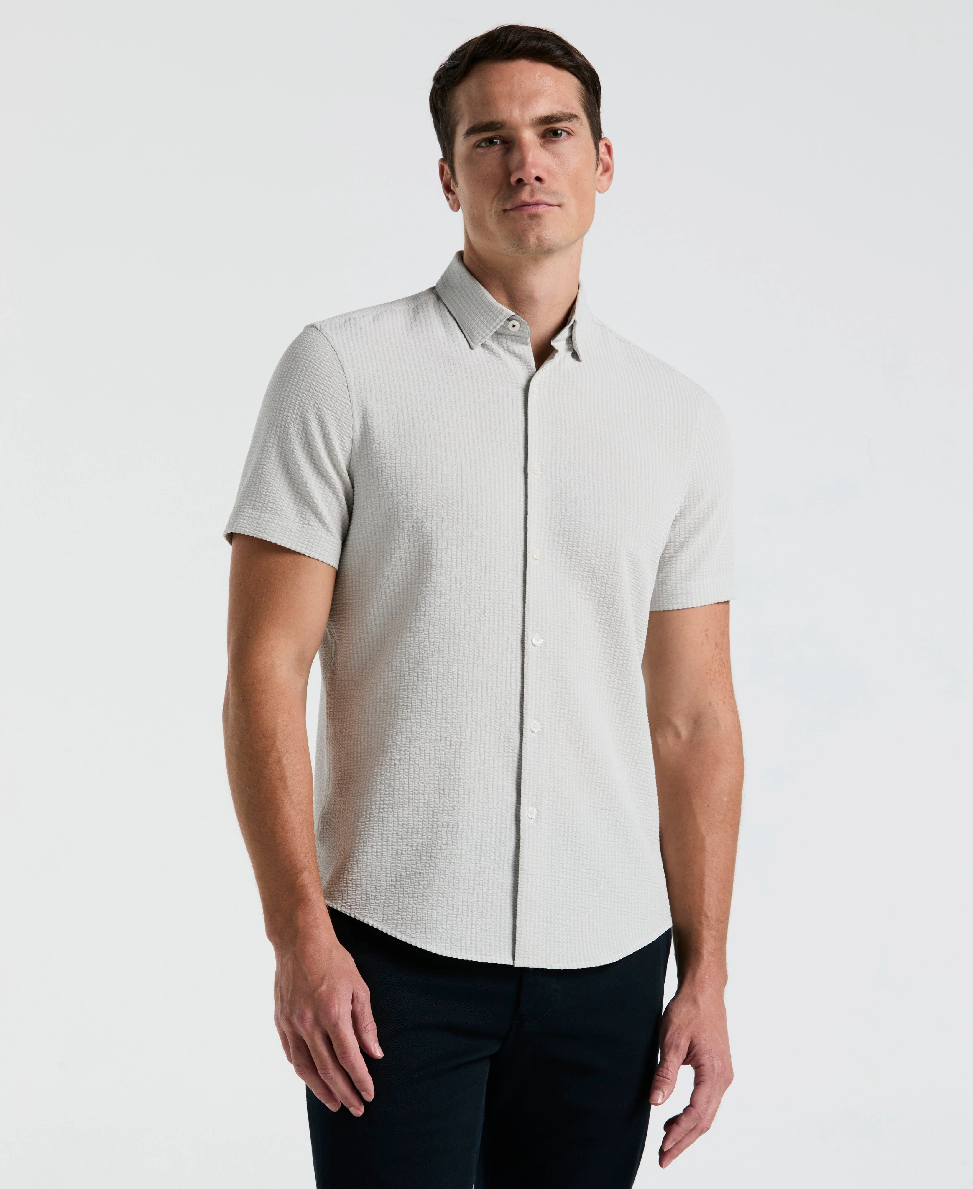 Stretch Seersucker Slim Fit Shirt