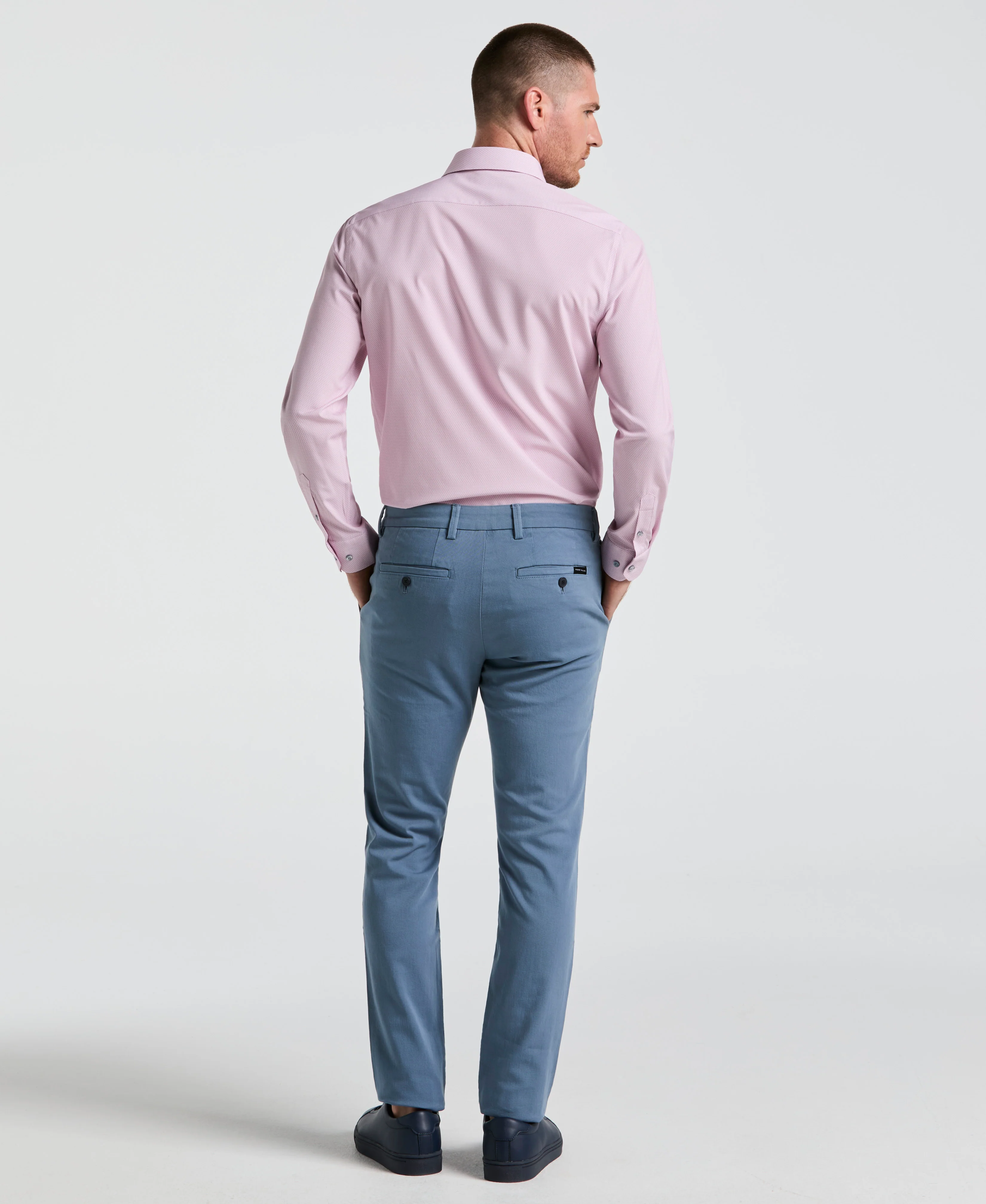 Slim Fit Dyed Solid Twill Chino Pant