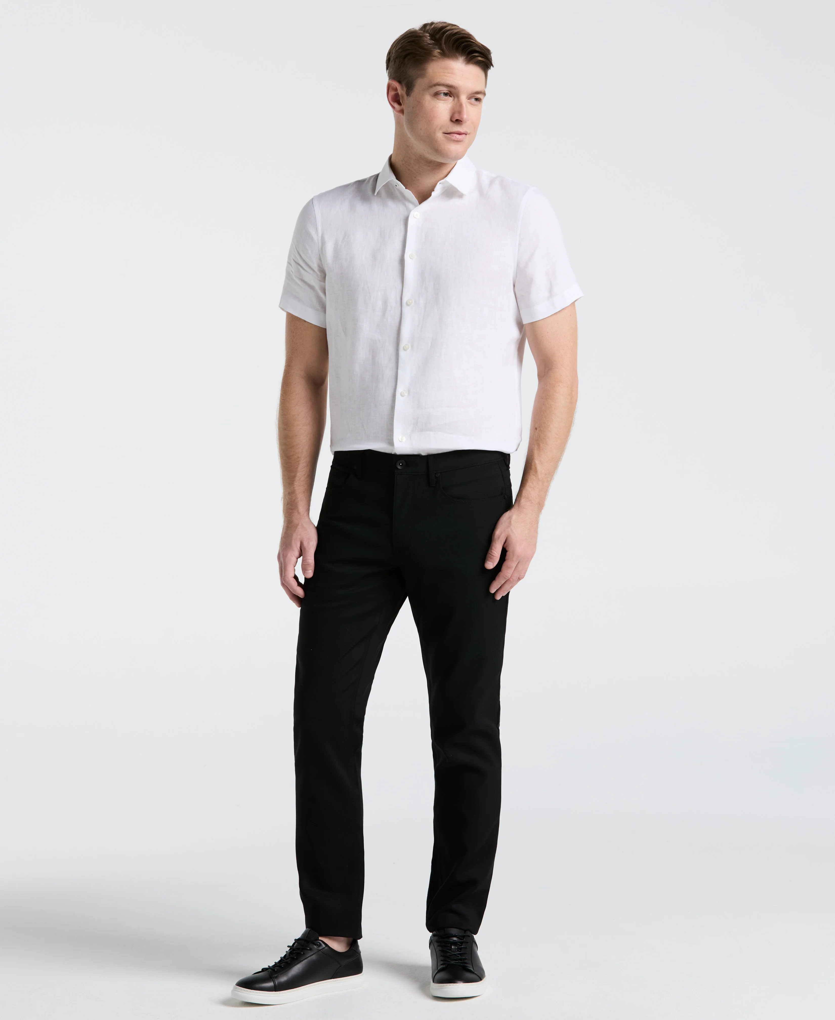 Slim Fit Double Cloth 5-Pocket Pants