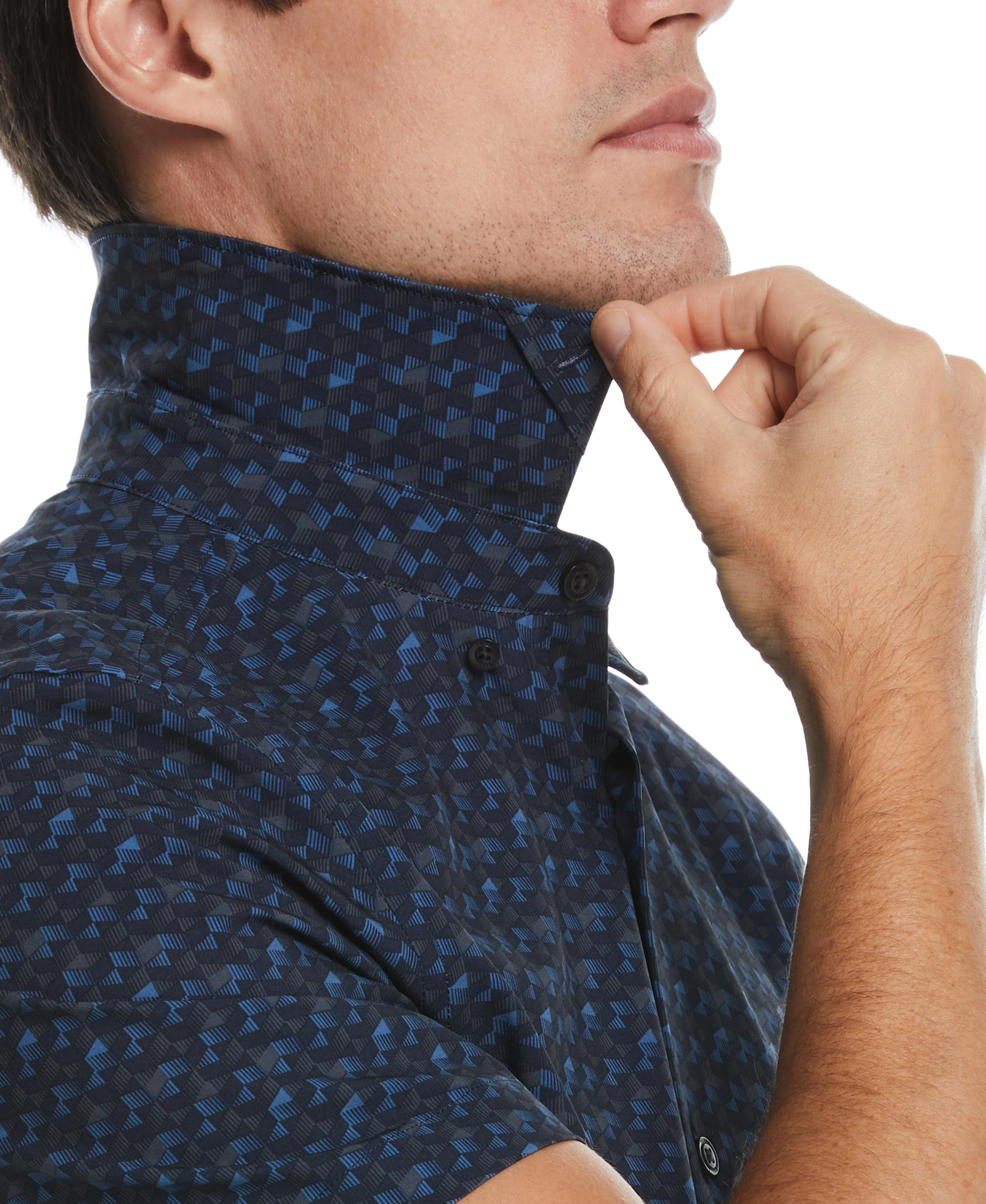 Total Stretch Geo Print Shirt