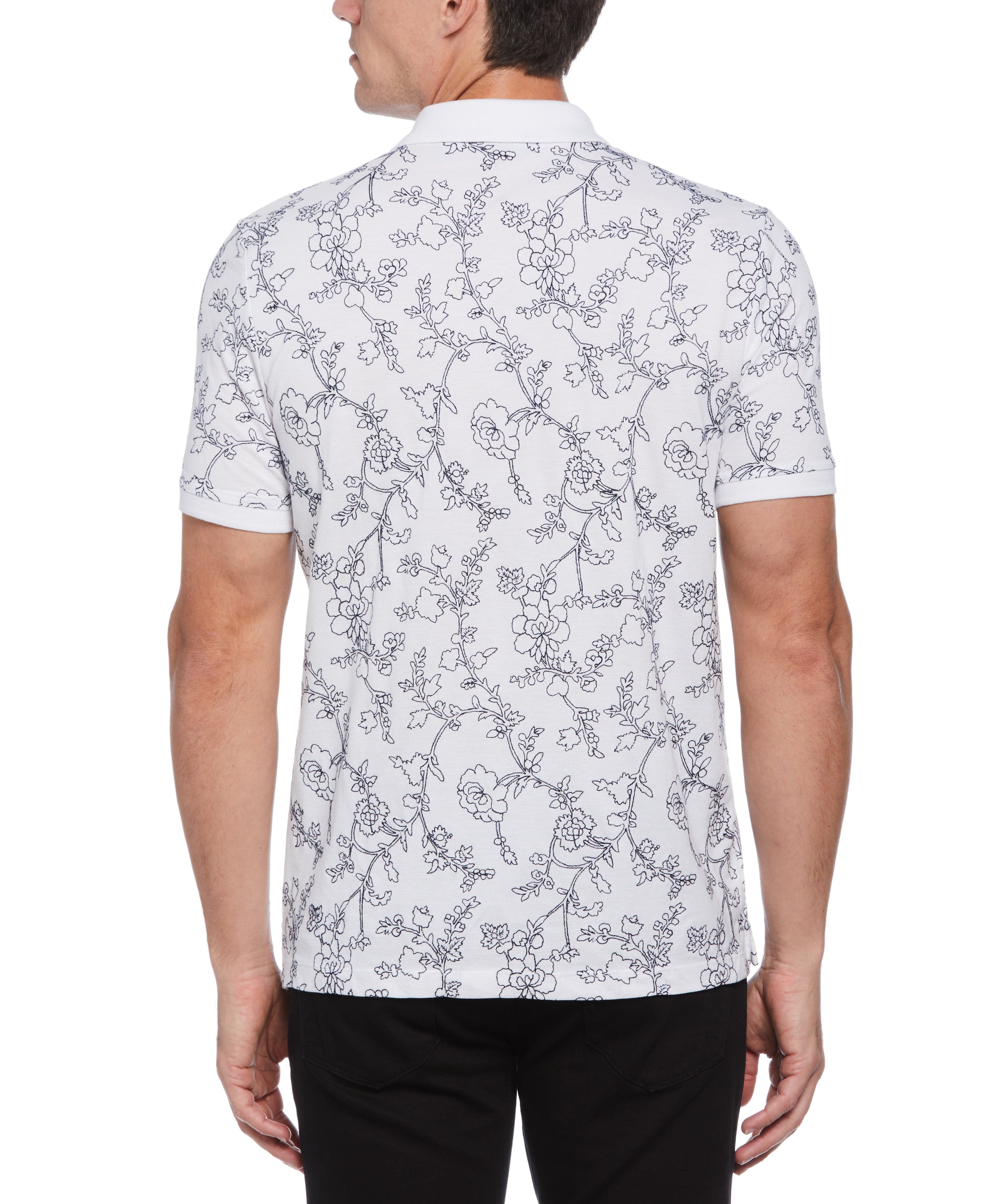 Floral Pique Polo