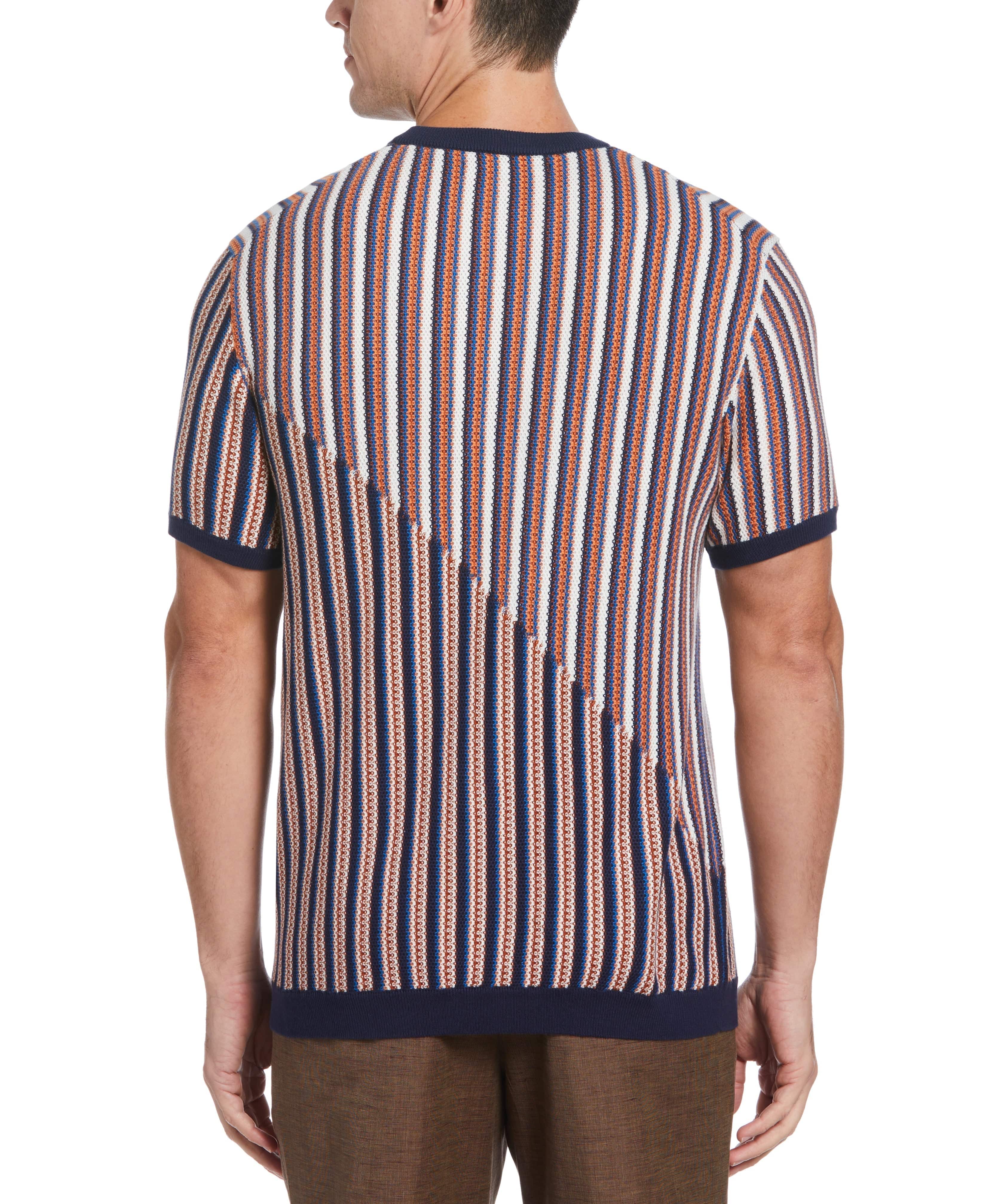 Diagonal Knit Stretch Sweater Tee