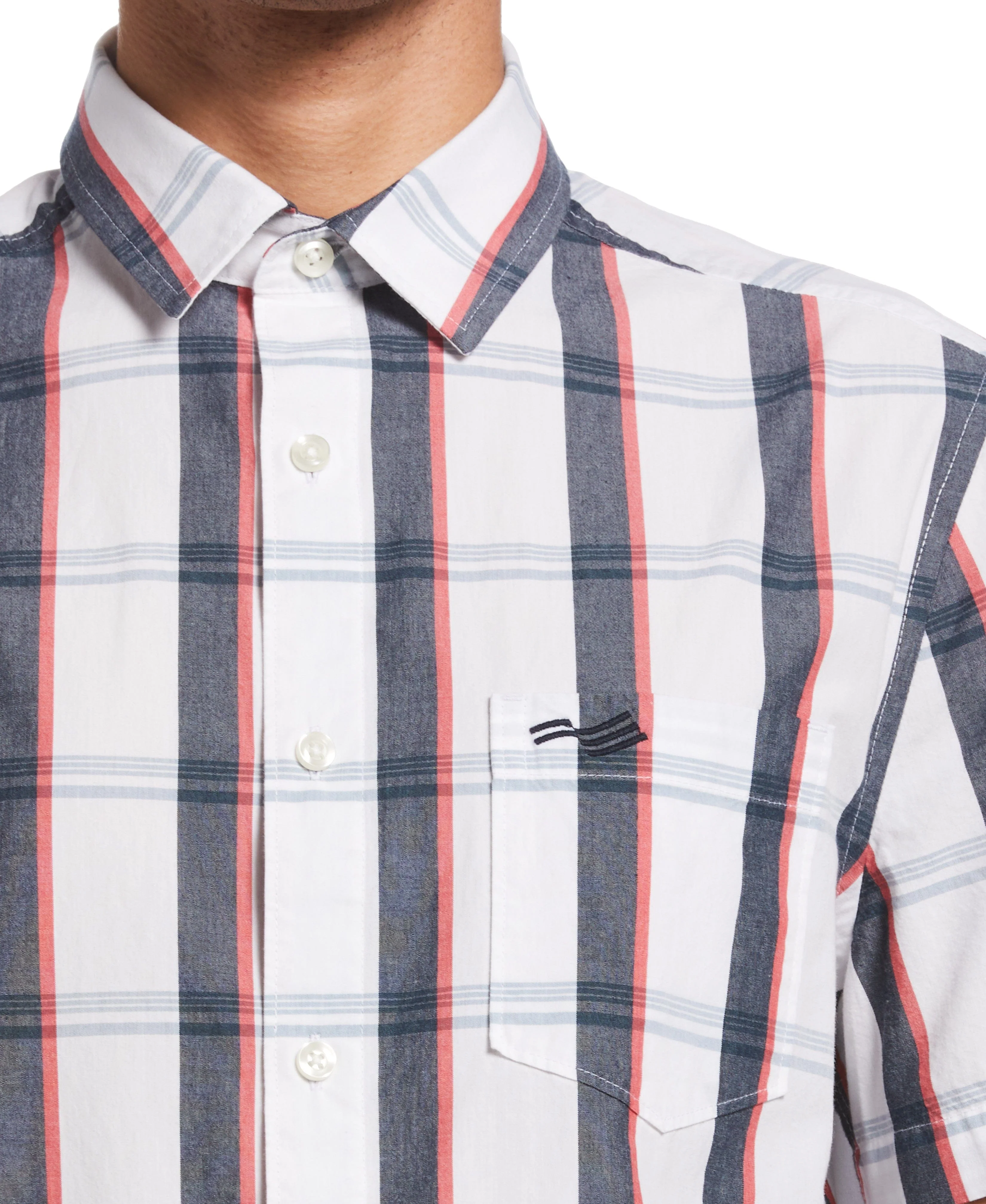 Thin Plaid Collared Shirt