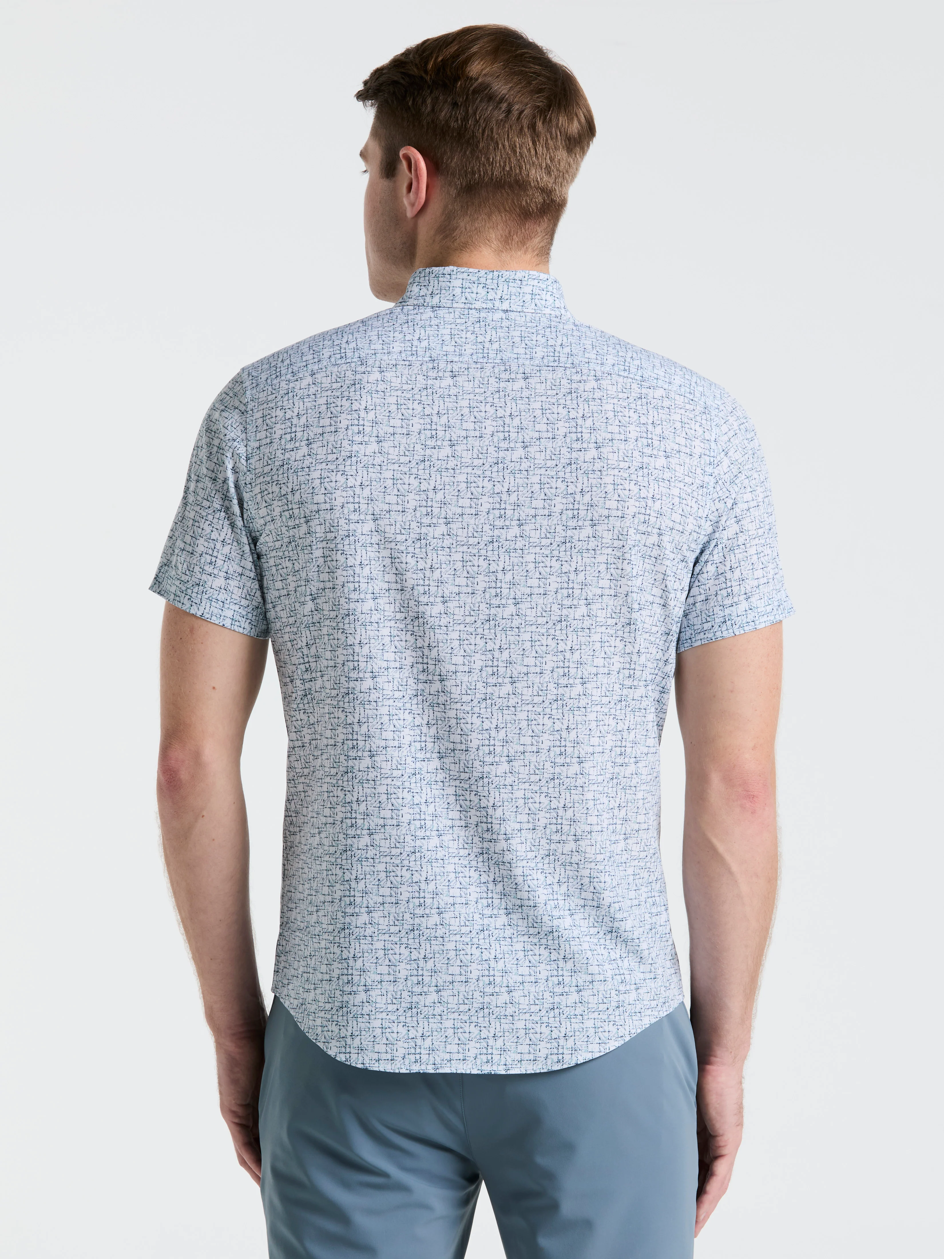 Slim Fit Textured Print Shirt