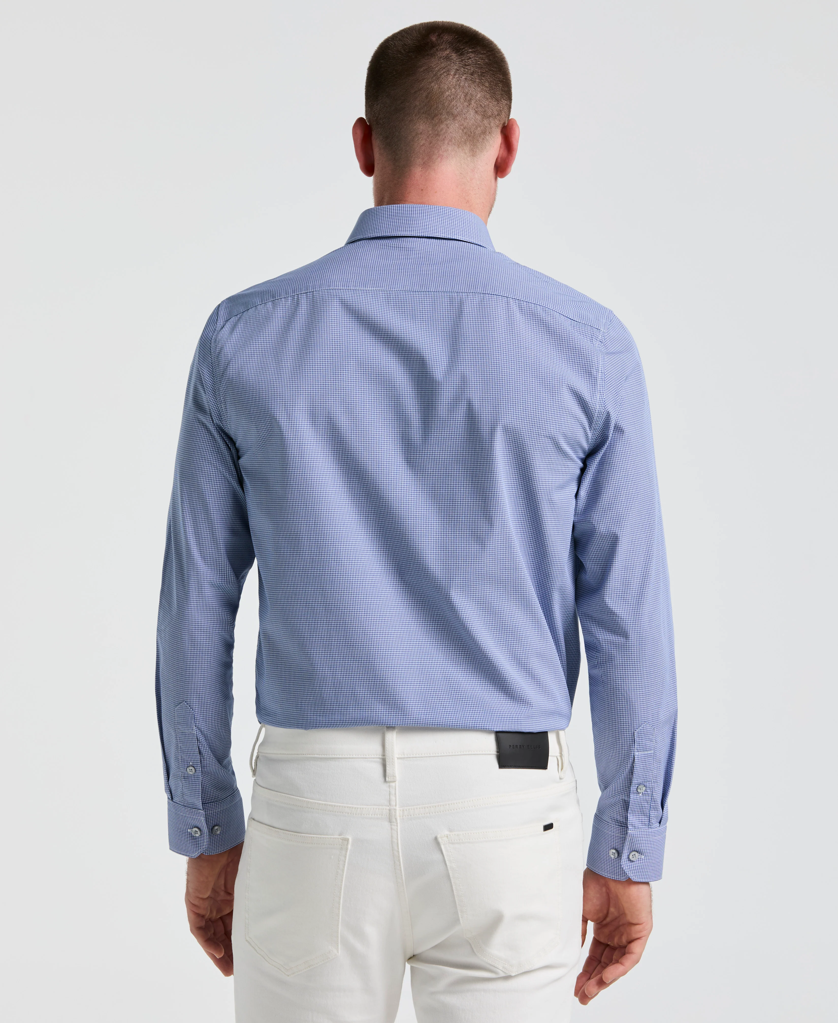 Stretch Micro Gingham Dress Shirt