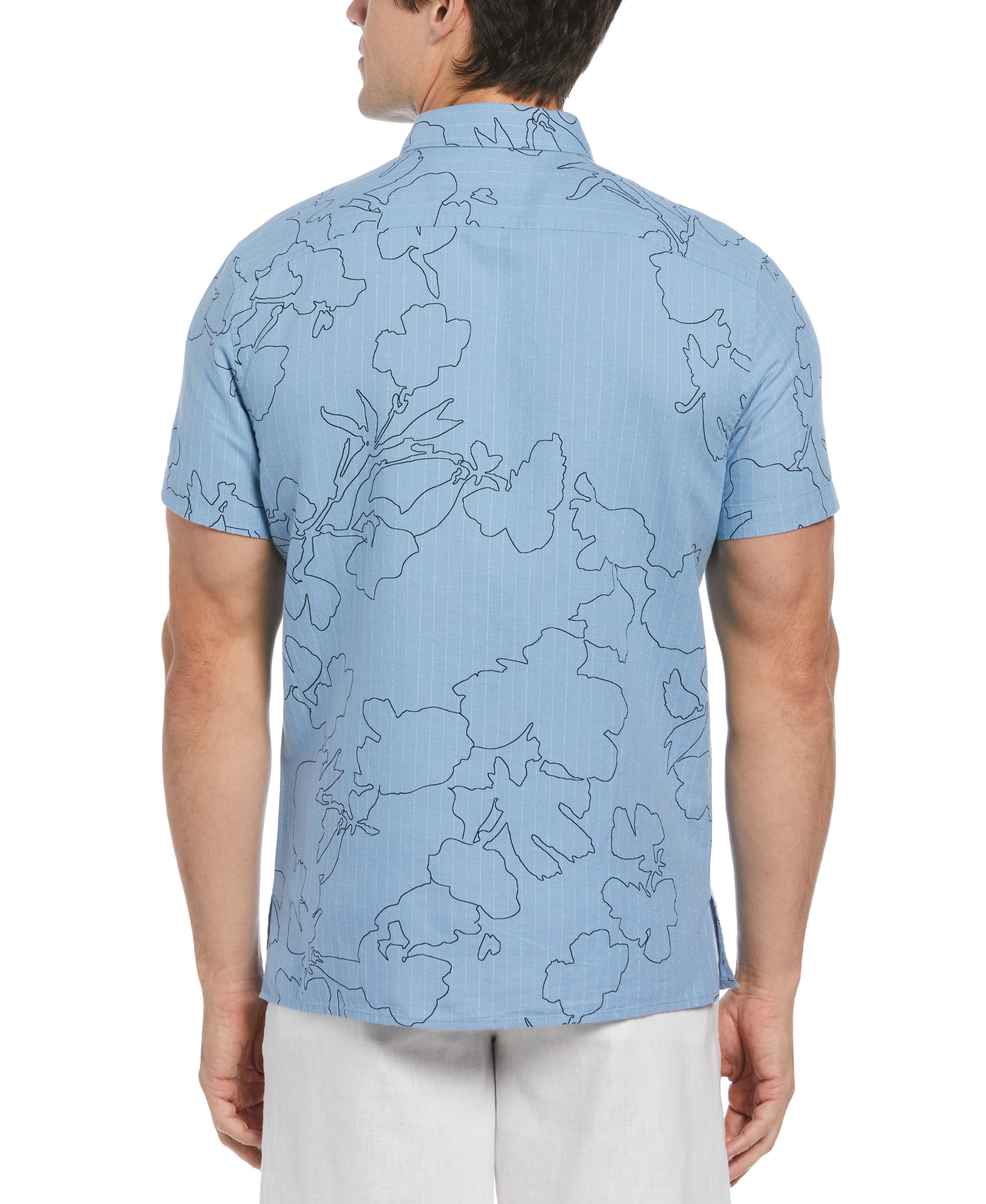 Floral Print Dobby Shirt