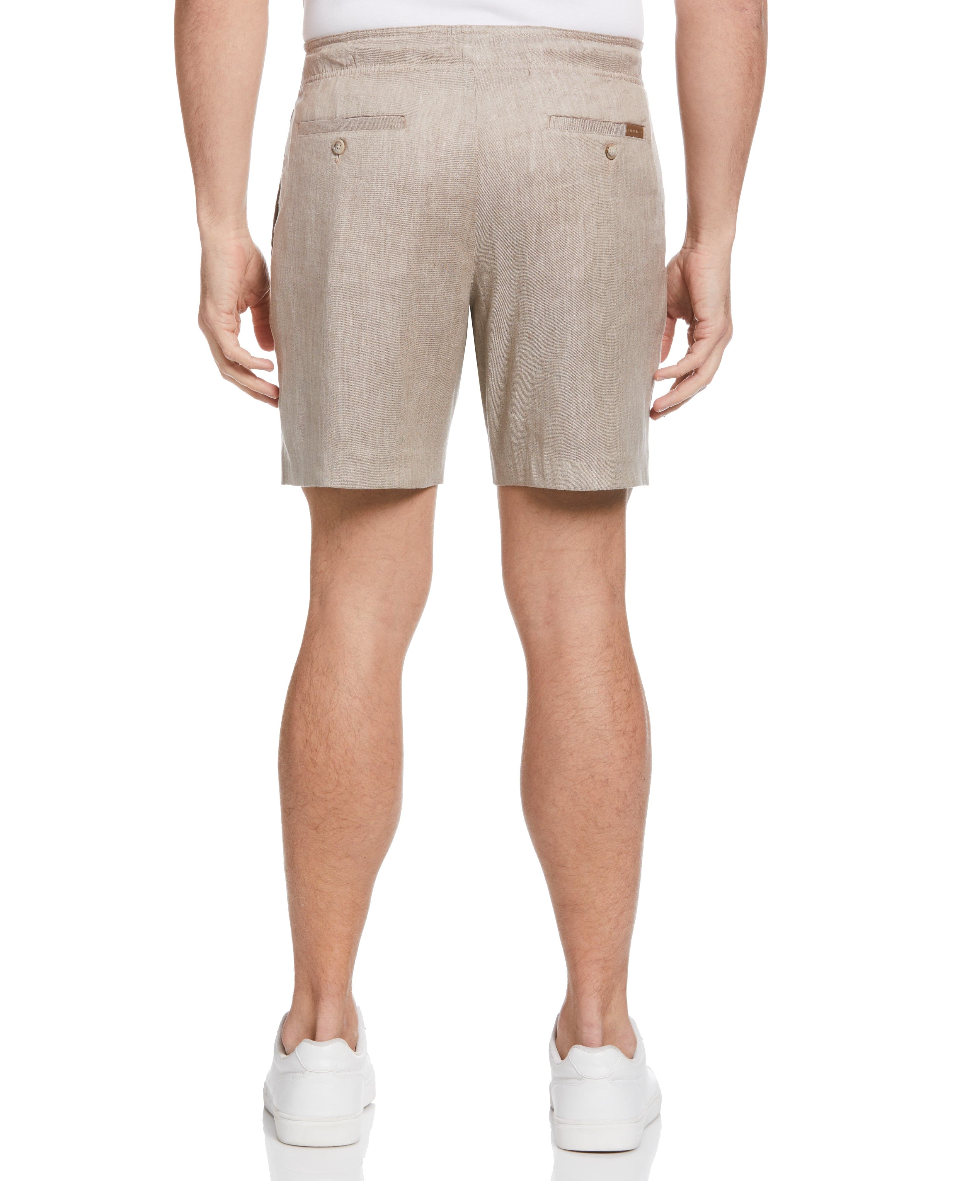 Linen Blend Drawstring Short