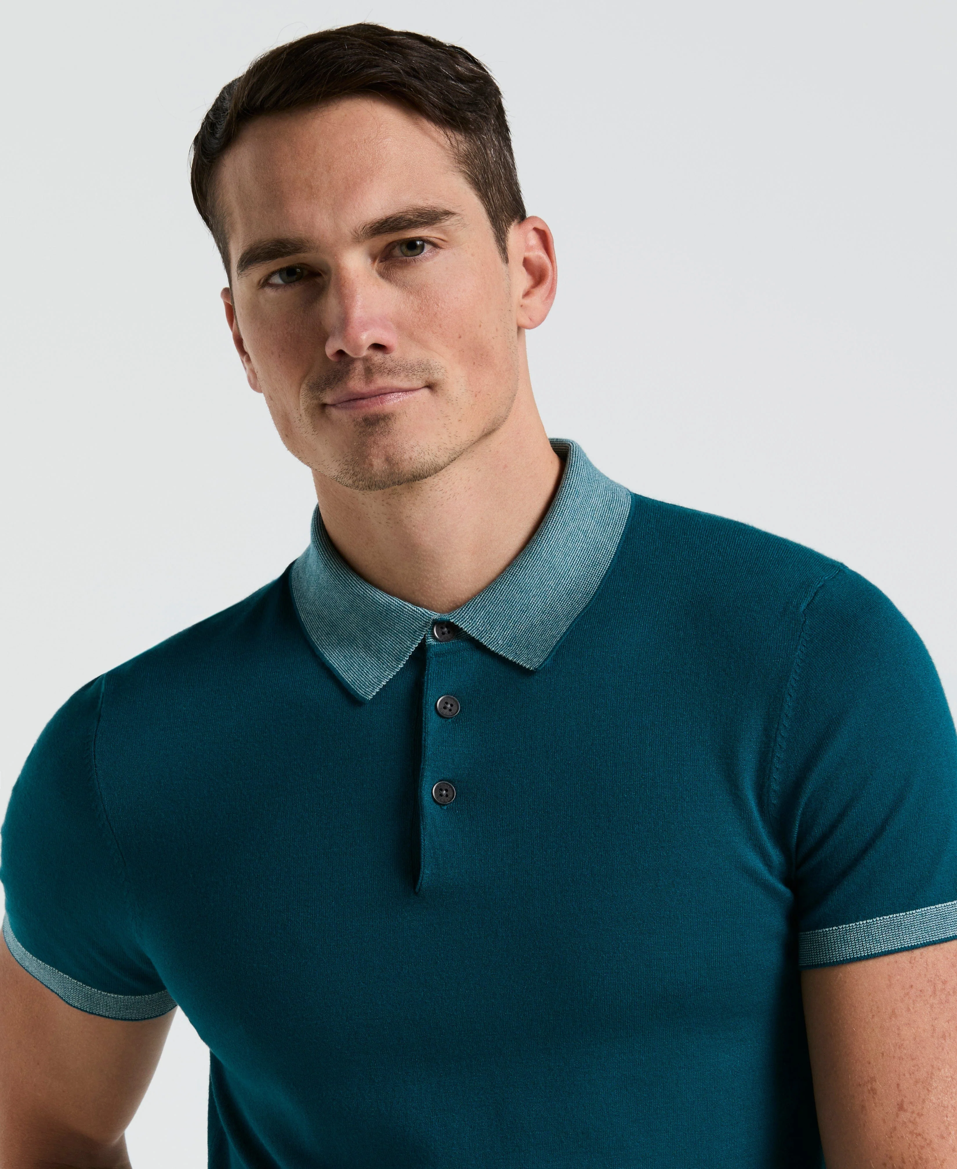 Tech Knit Contrast Sweater Polo