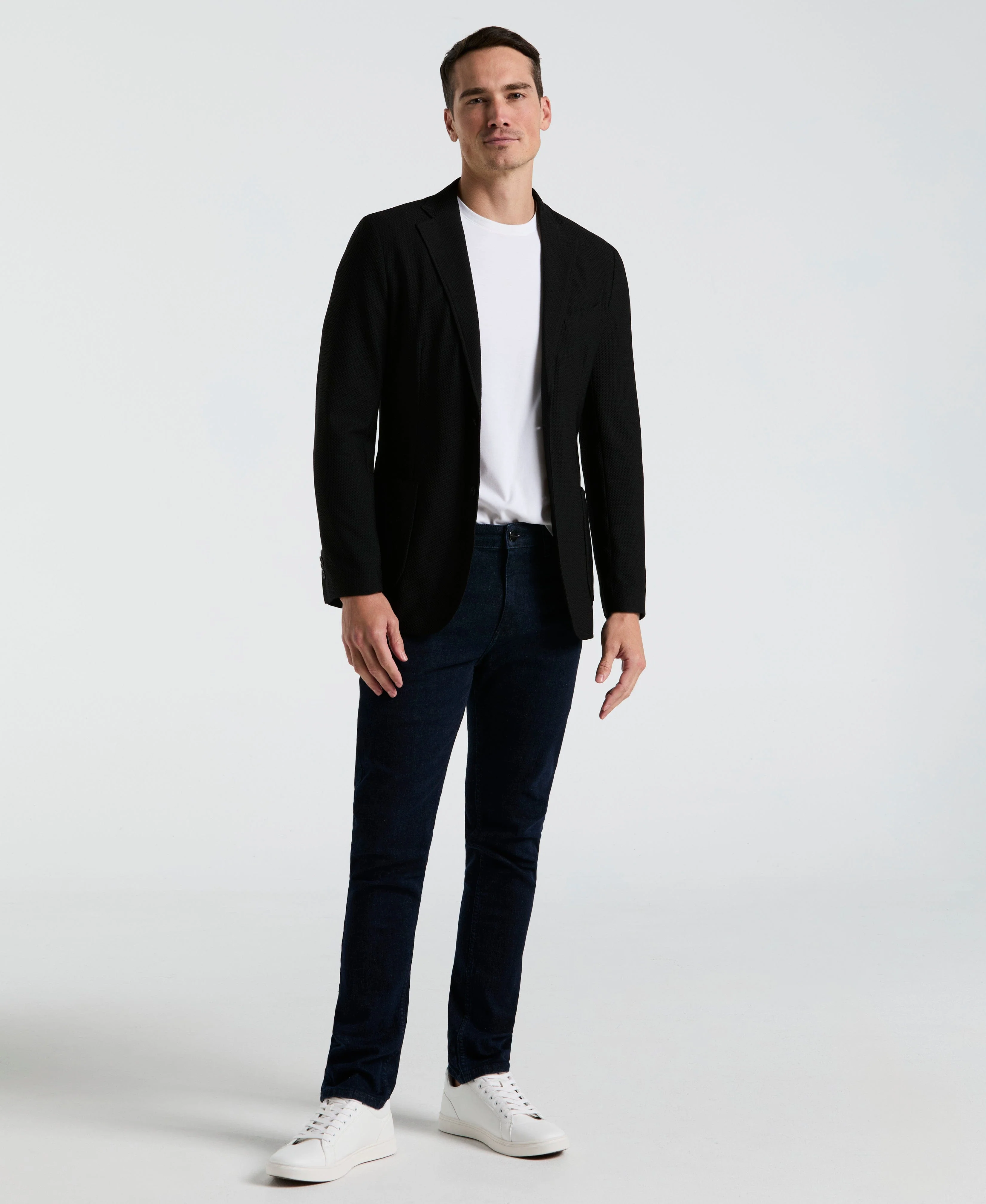 Slim Fit Solid Knit Blazer