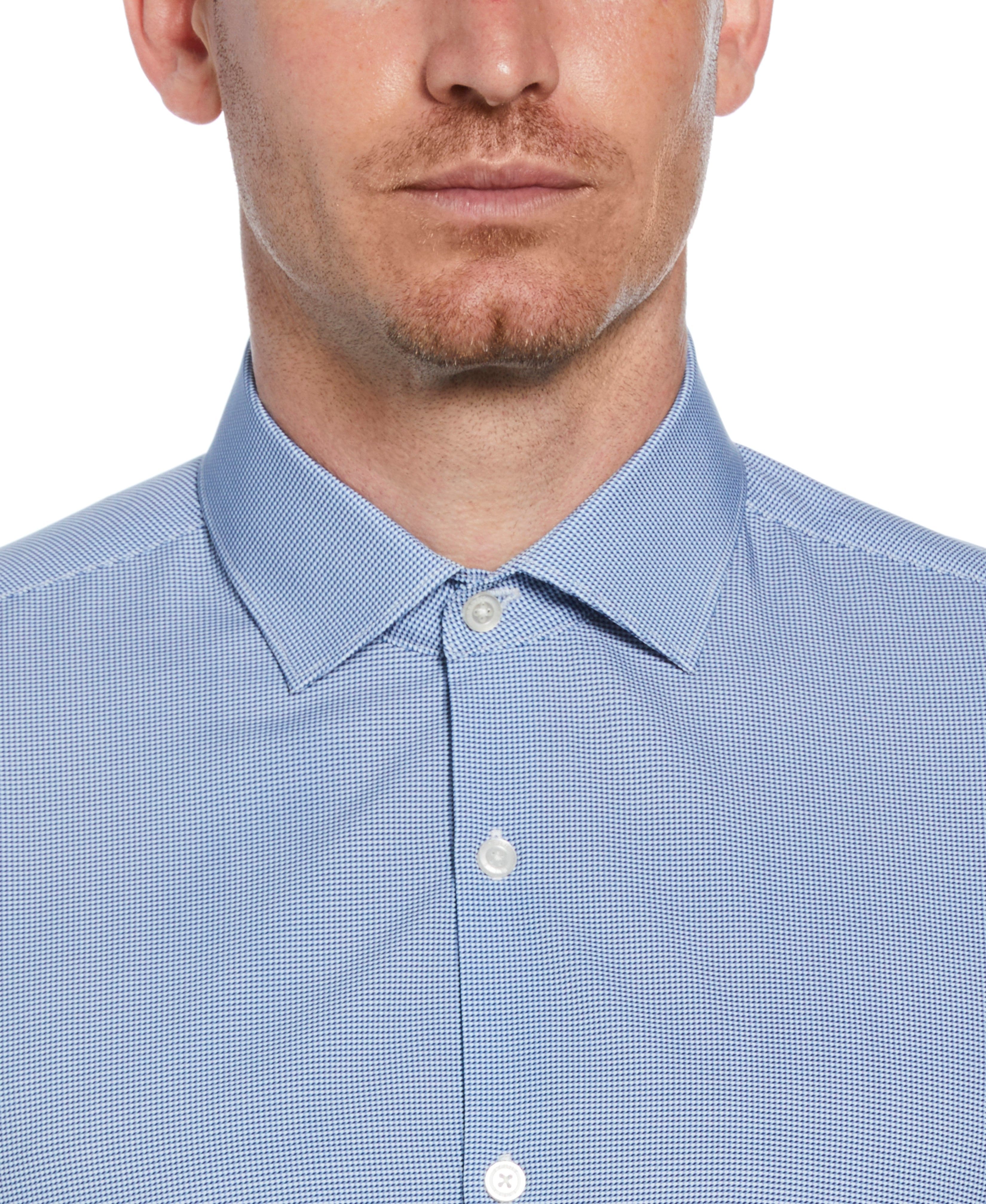 Slim Fit Houndstooth Button-Down Dress Shirt