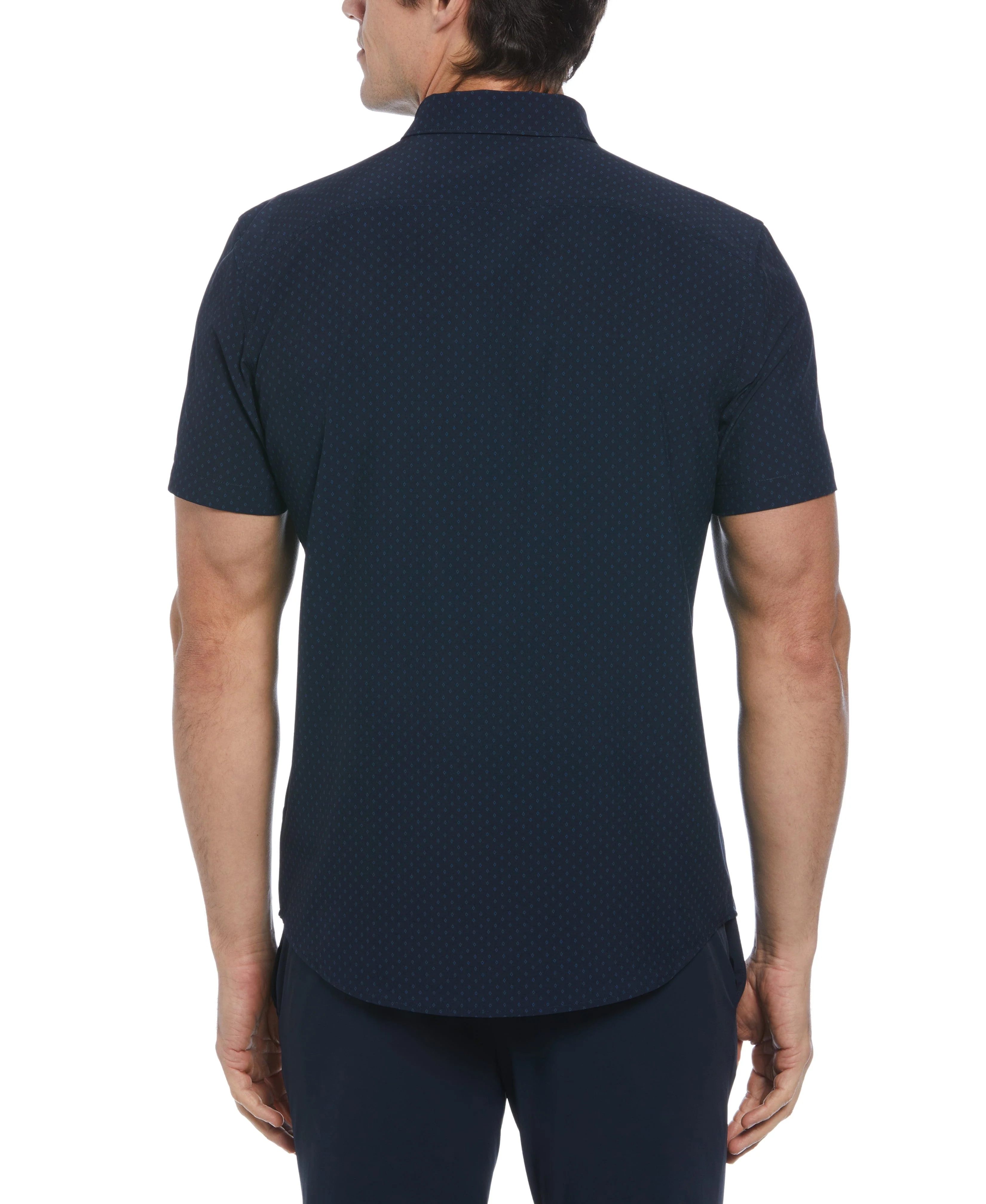 Total Stretch Geo Polka Dot Print Shirt