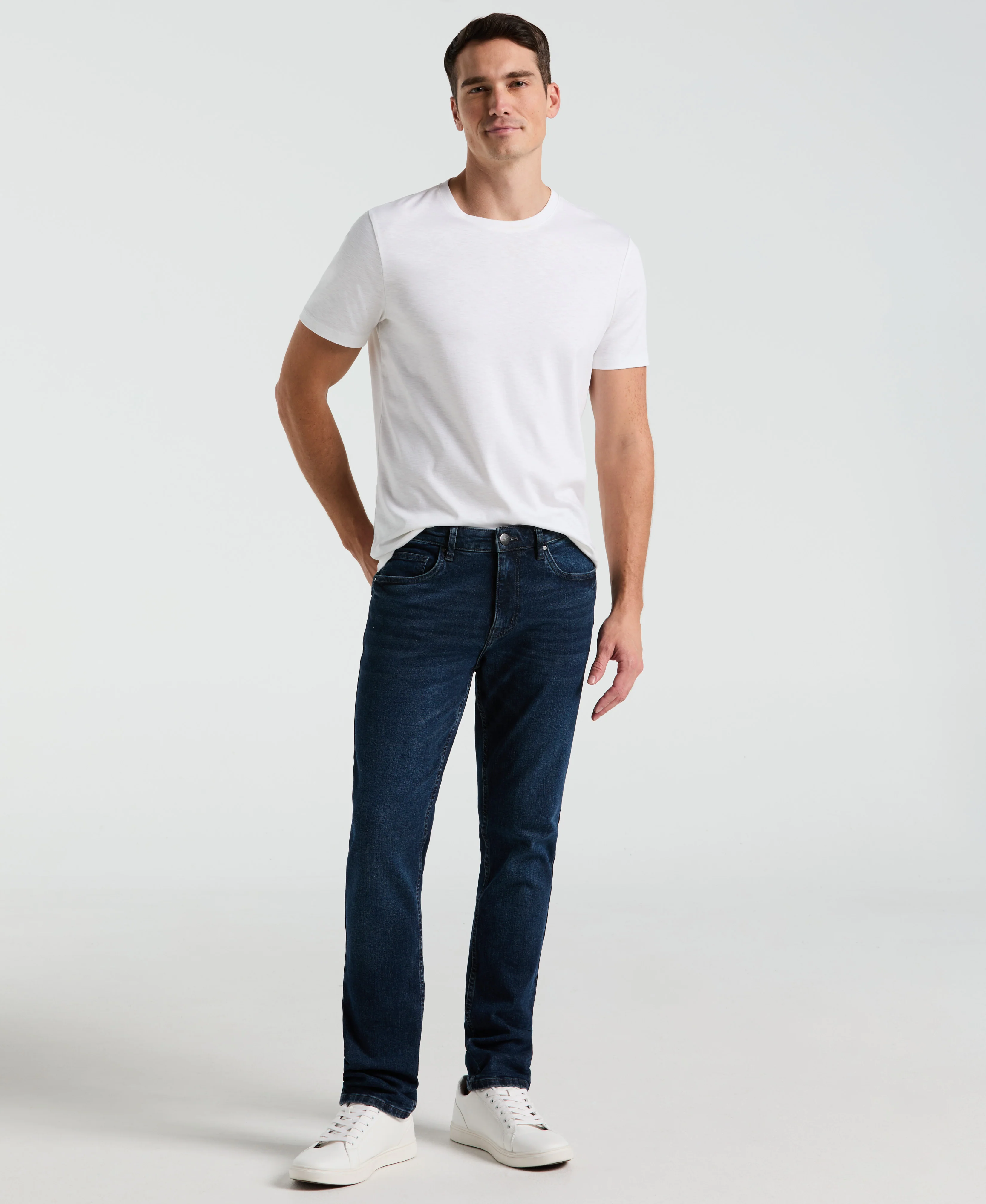 Slim Fit Dark Wash Indigo 5-Pocket Denim Jeans