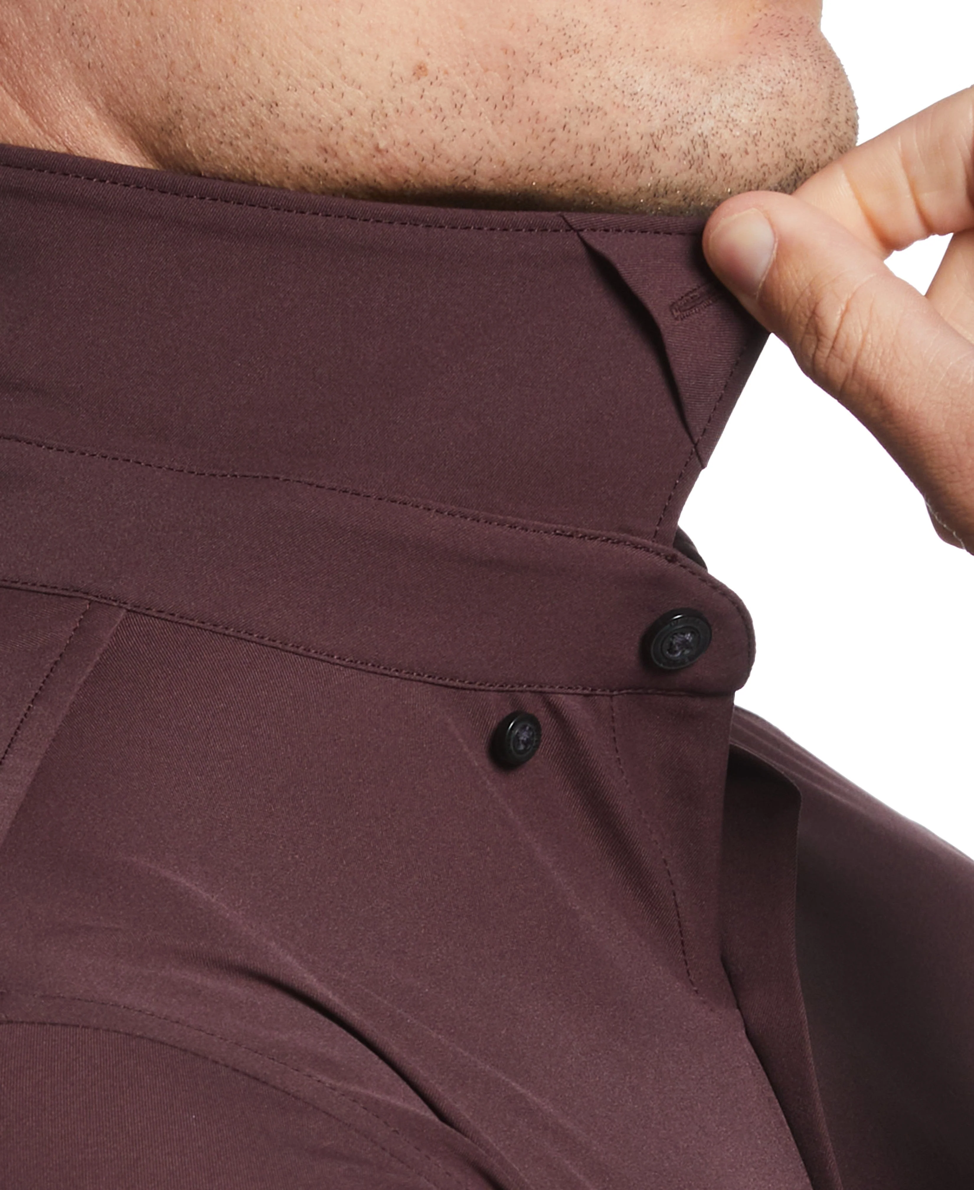 Untucked Total Stretch Slim Fit Solid Shirt - Brown