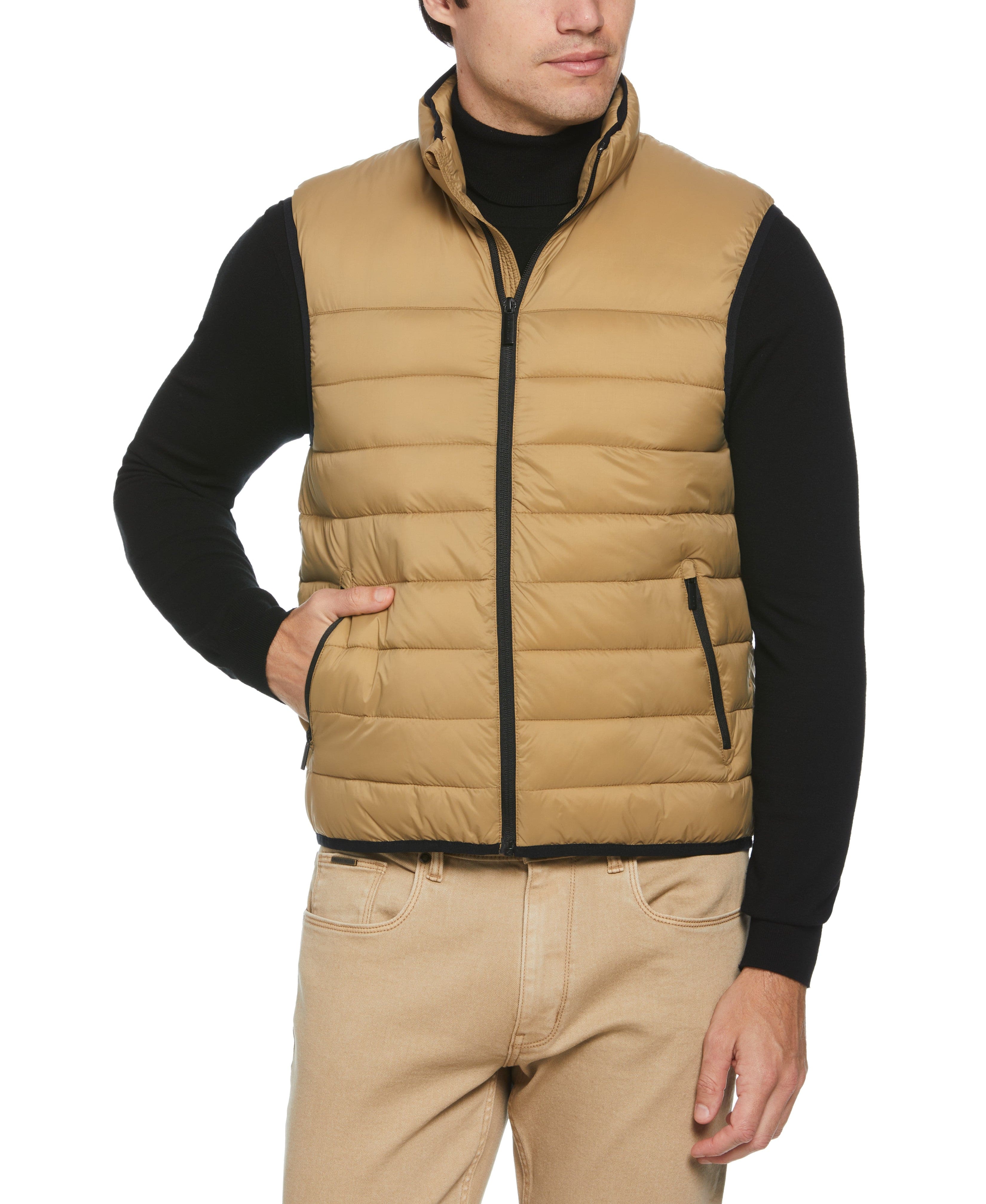 Lightweight Puffer Vest - Brown