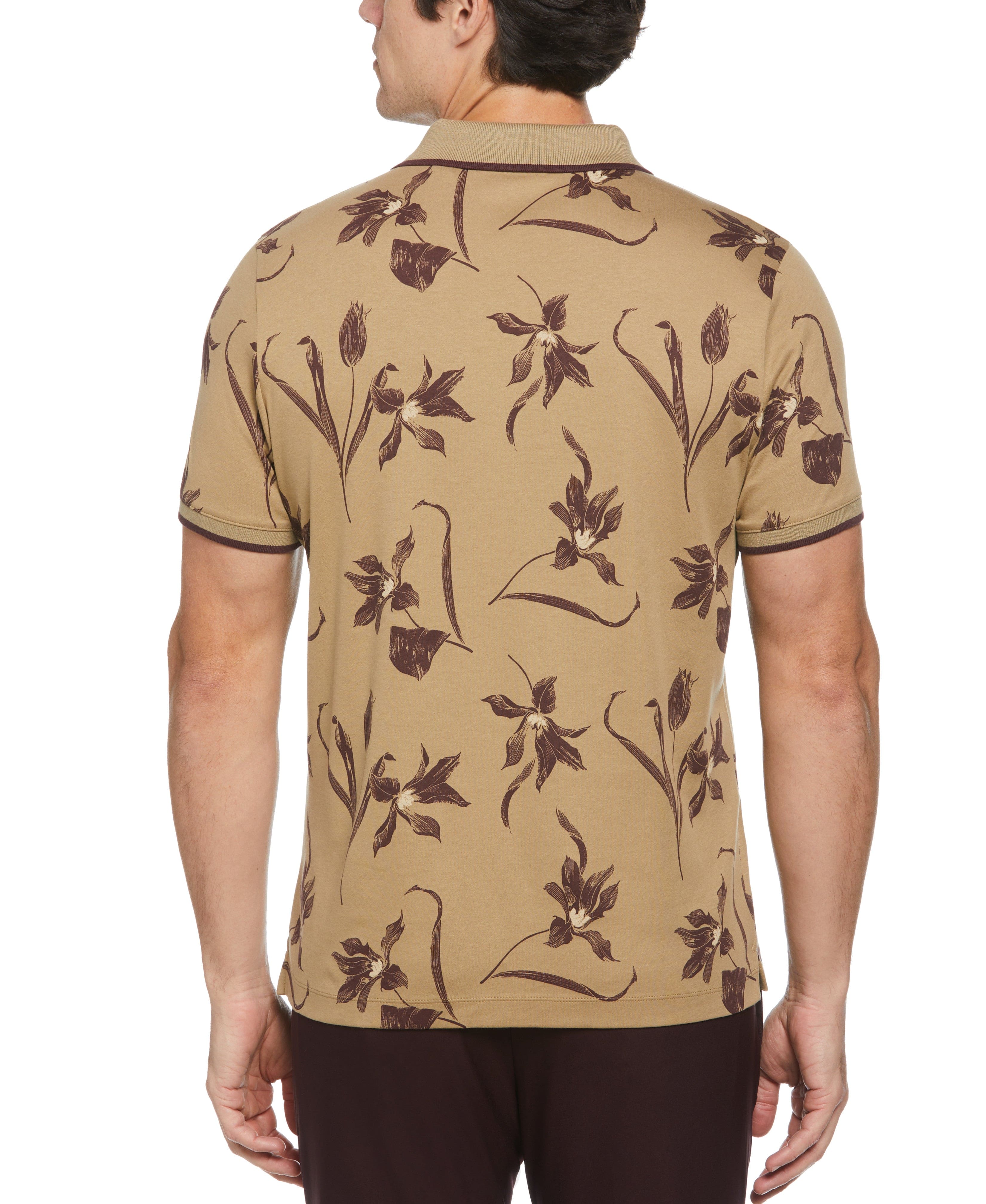 Interlock Flower Print Polo