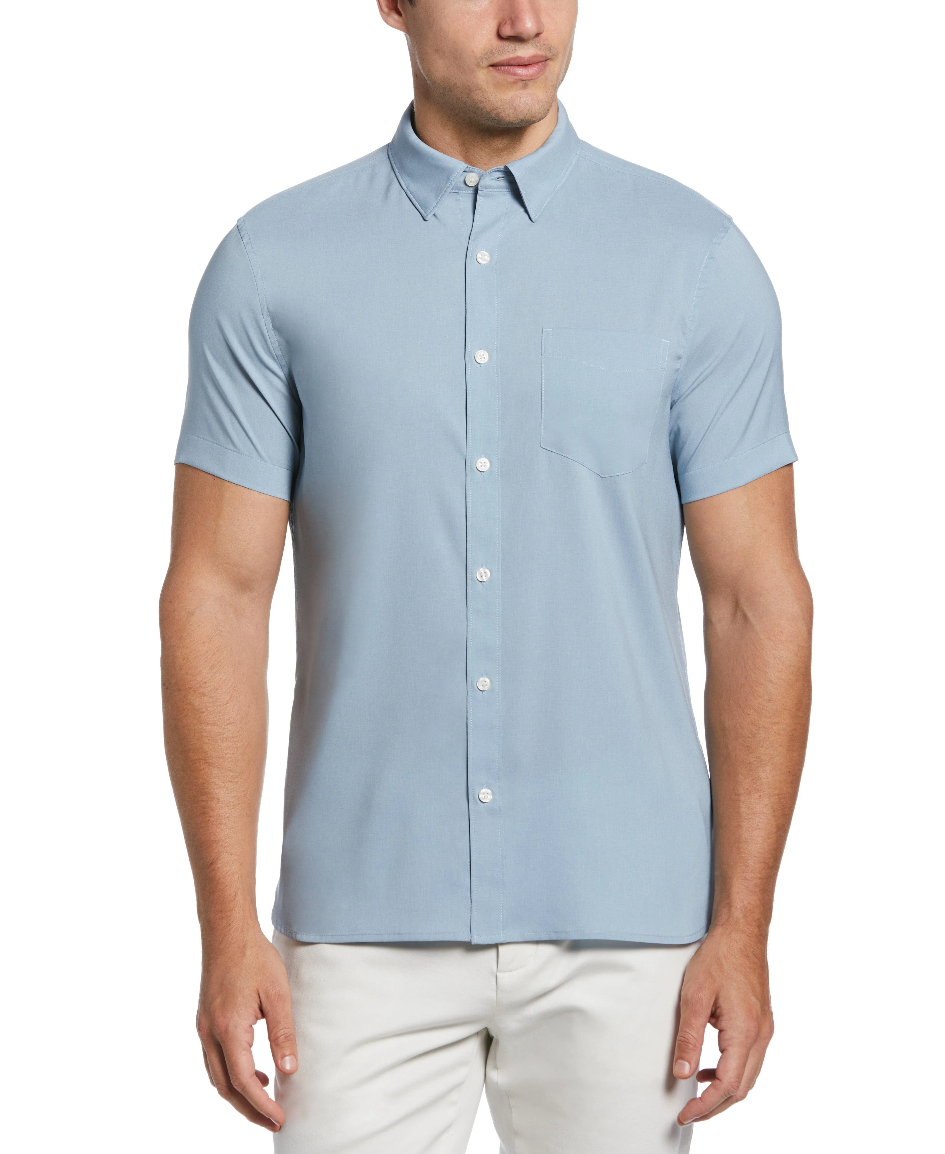 Total Stretch Slim Fit Heather Pocket Shirt