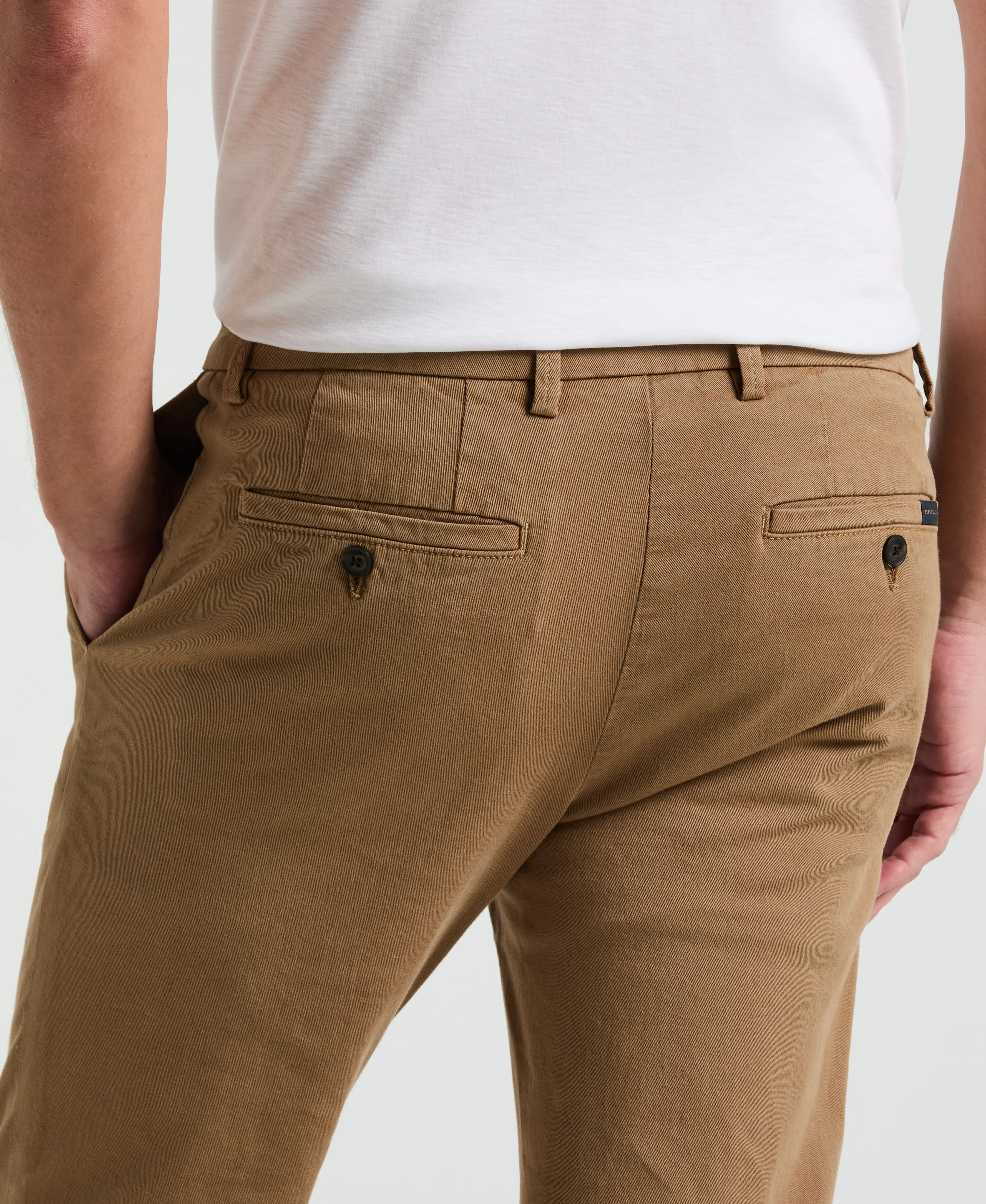 Slim Fit Dyed Solid Twill Chino Pant