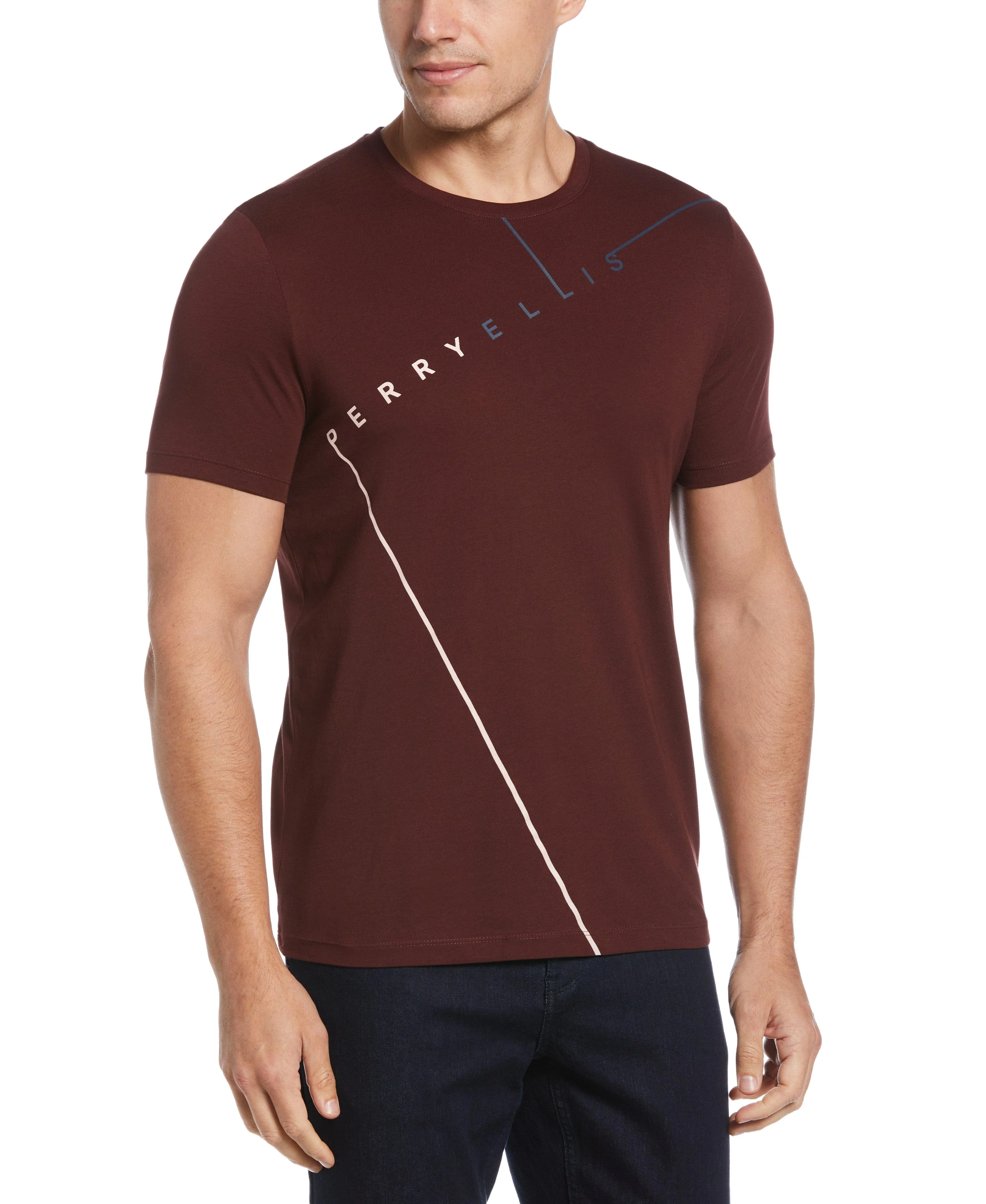 Perry Ellis Logo Crew Neck Tee