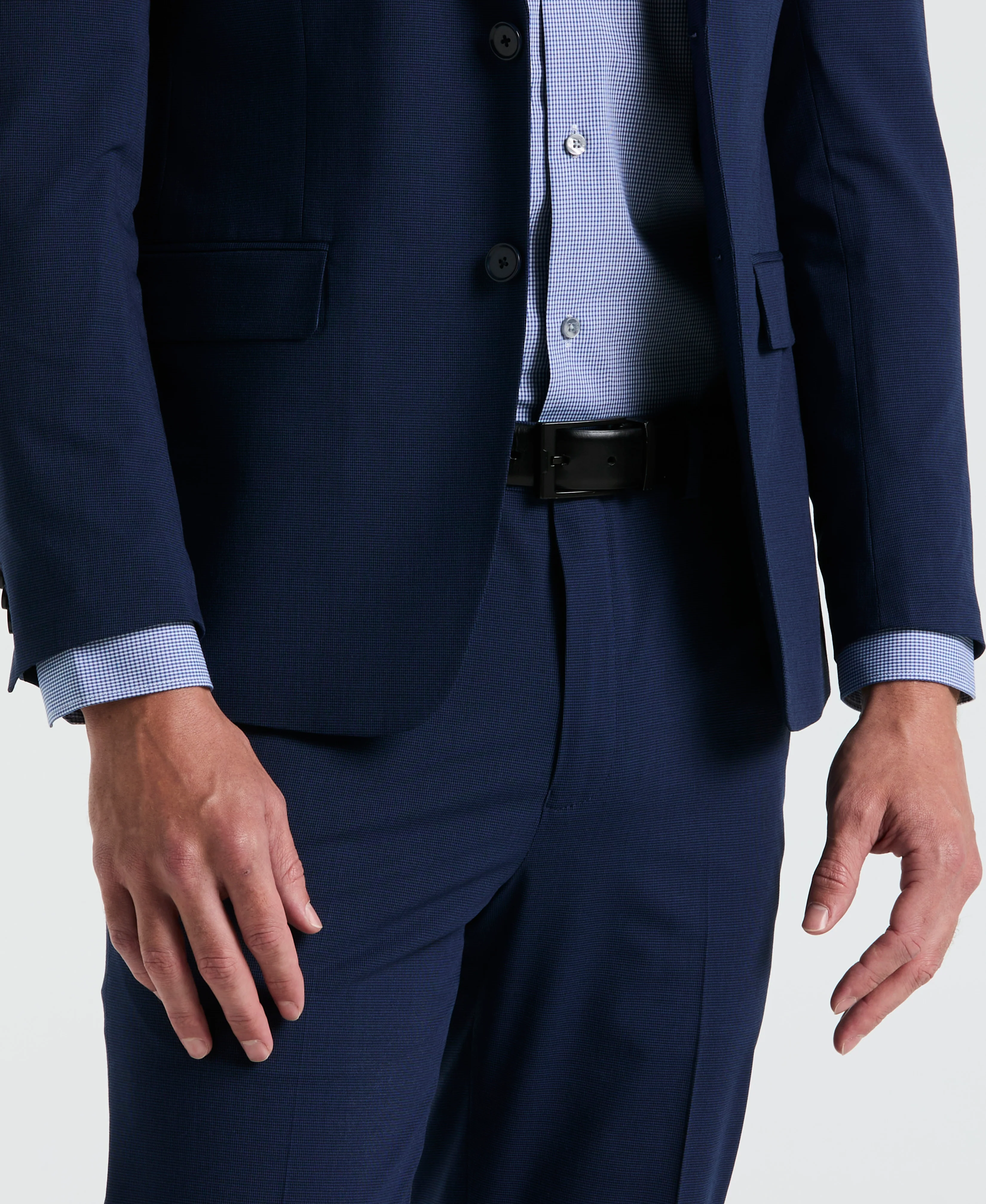 Skinny Fit Mini Houndstooth Suit Jacket