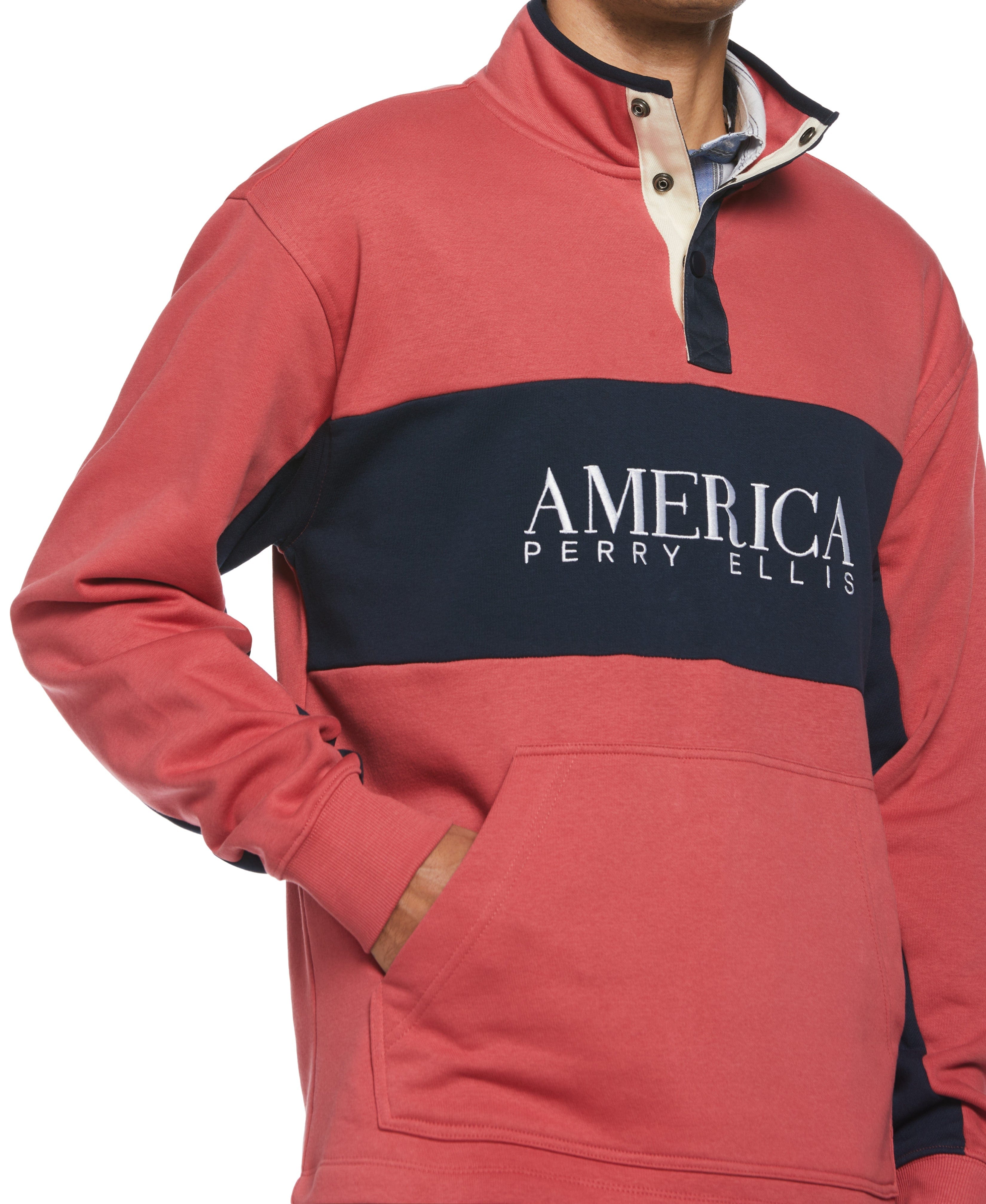 Mock Neck Fleece Pullover
