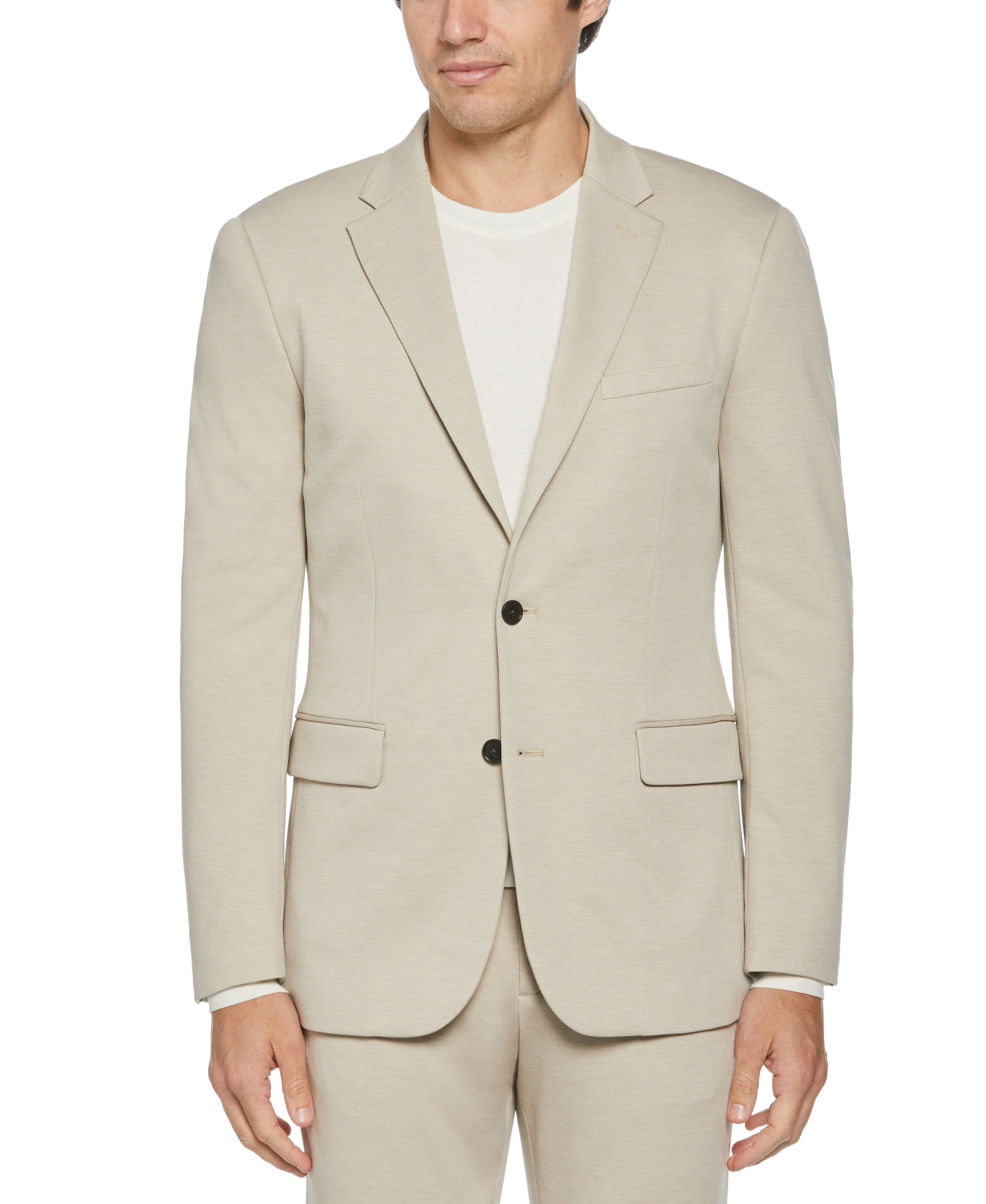 Slim Fit Solid Knit Suit Jacket