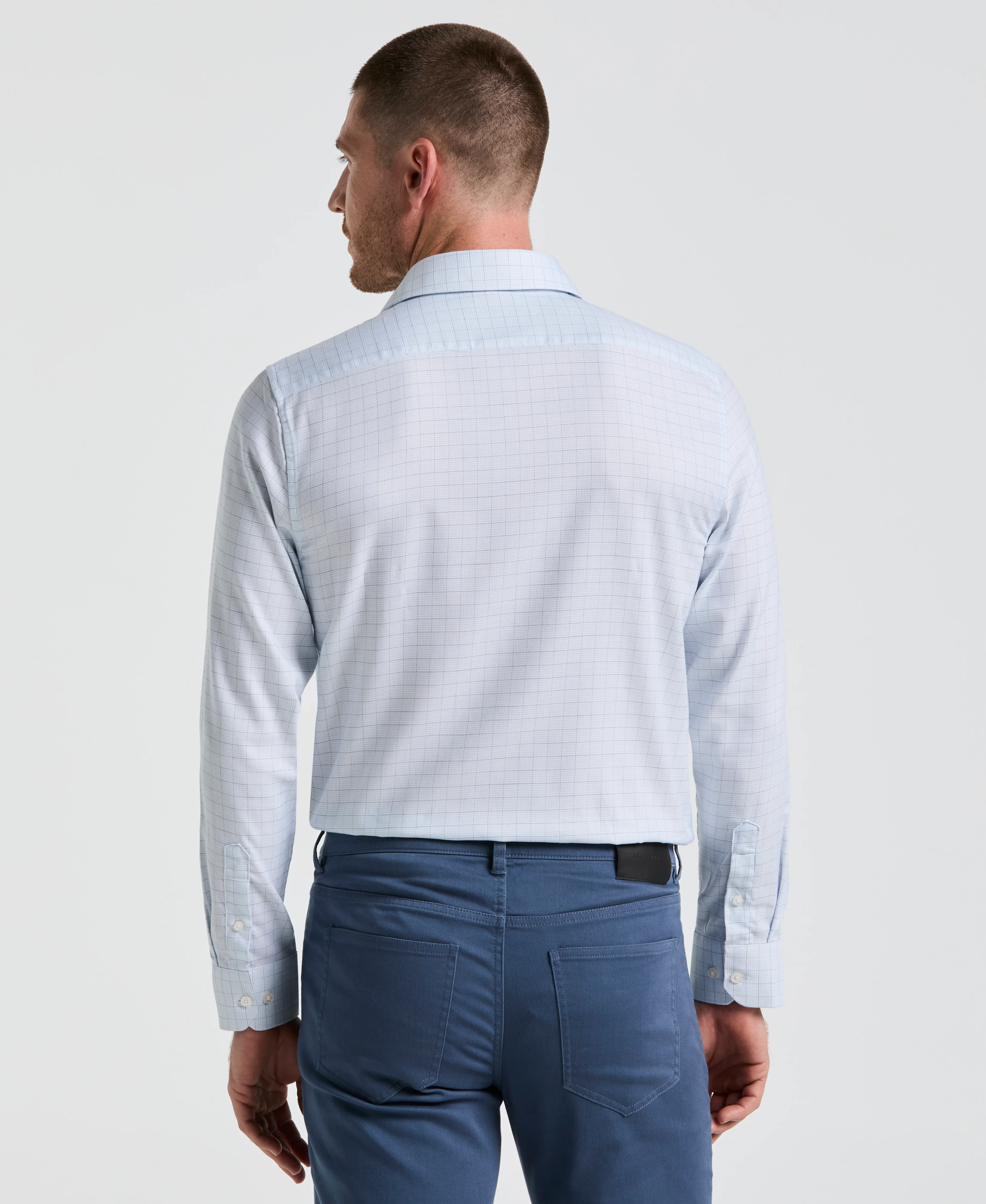 Stretch Checkered Dress Shirt