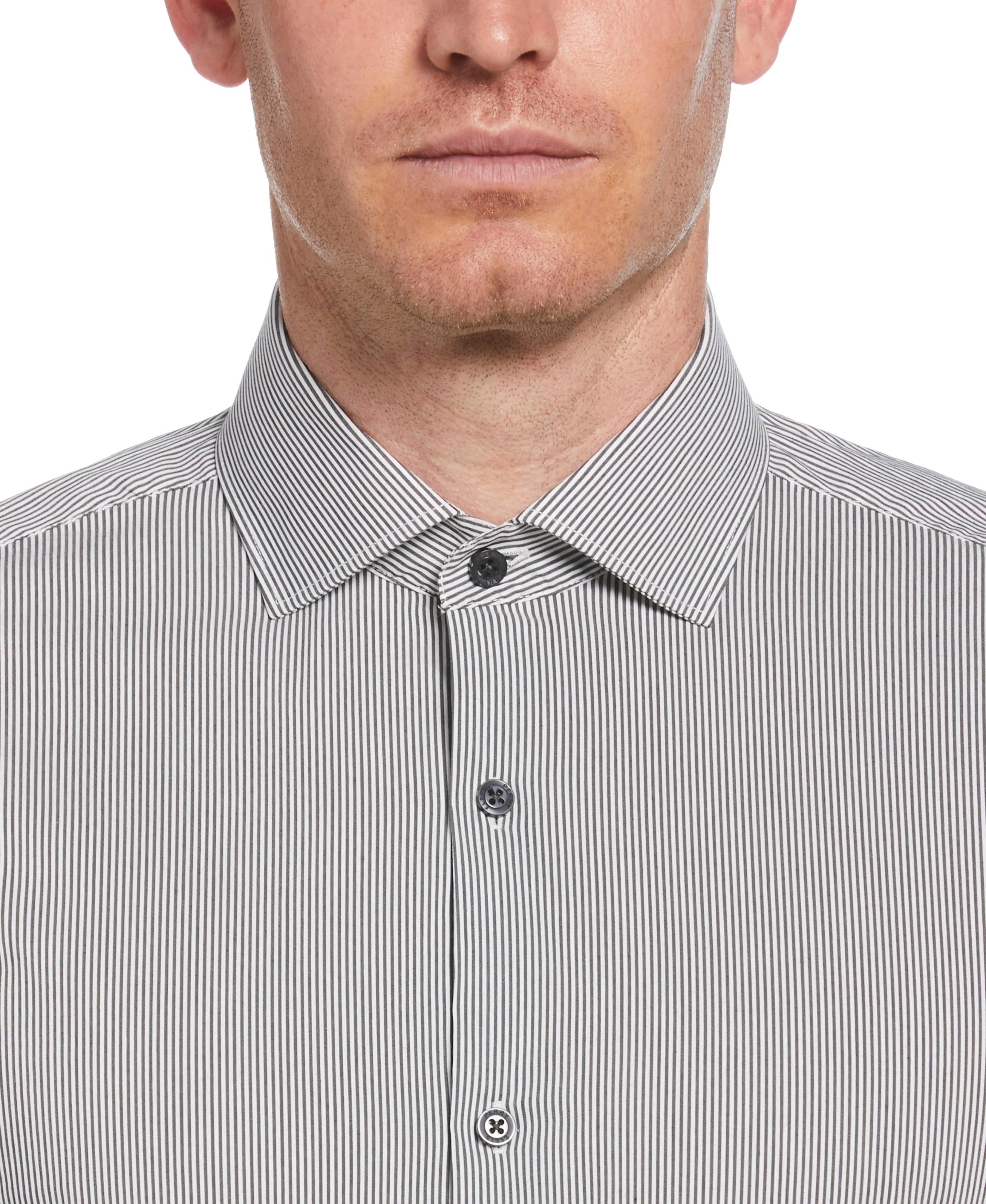 Slim Fit Striped Print Dress Shirt