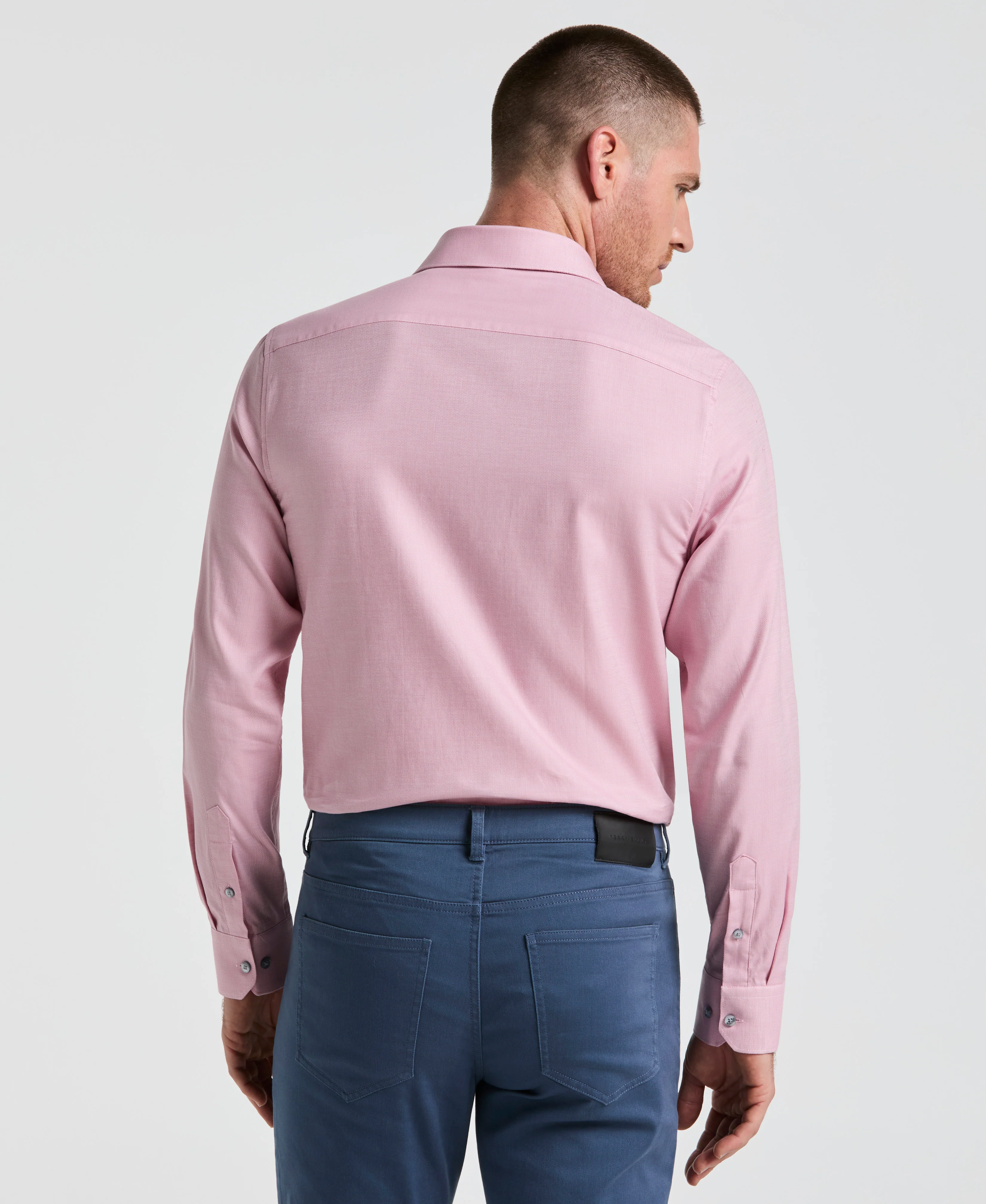 Dobby Micro Diamond Print Dress Shirt