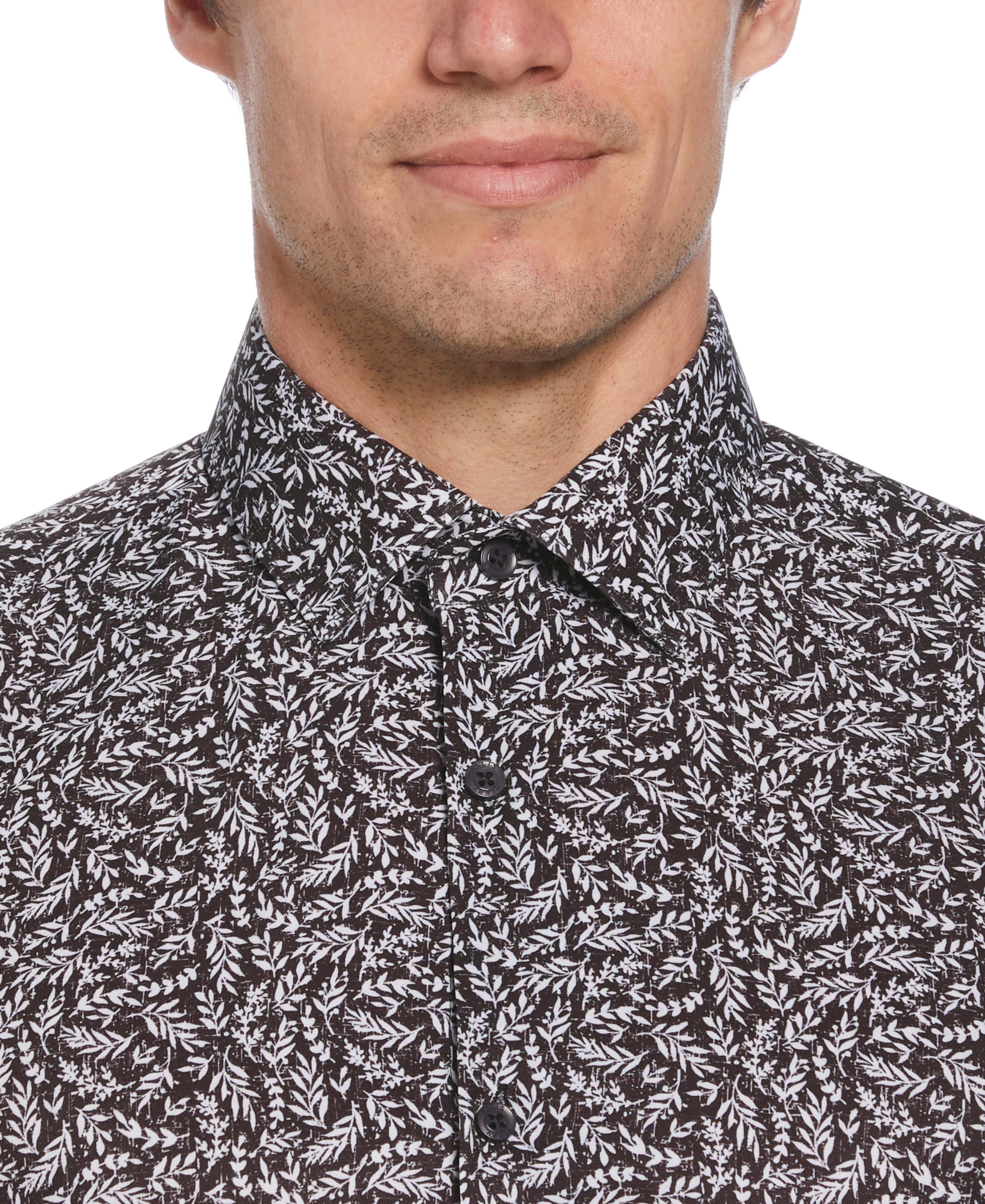 Slim Fit Total Stretch Flower Print Dress Shirt