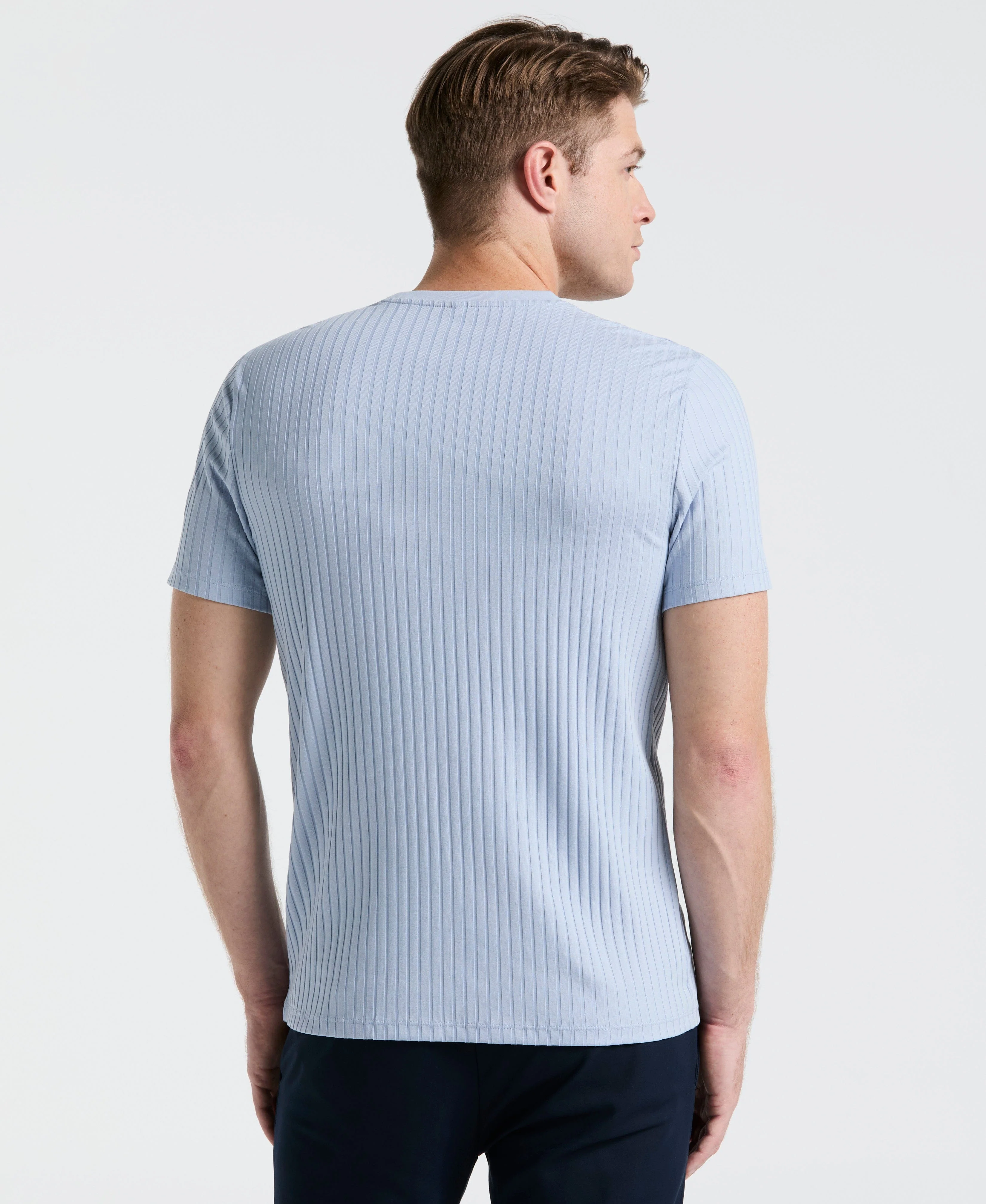 Ribbed Crew Neck Tee