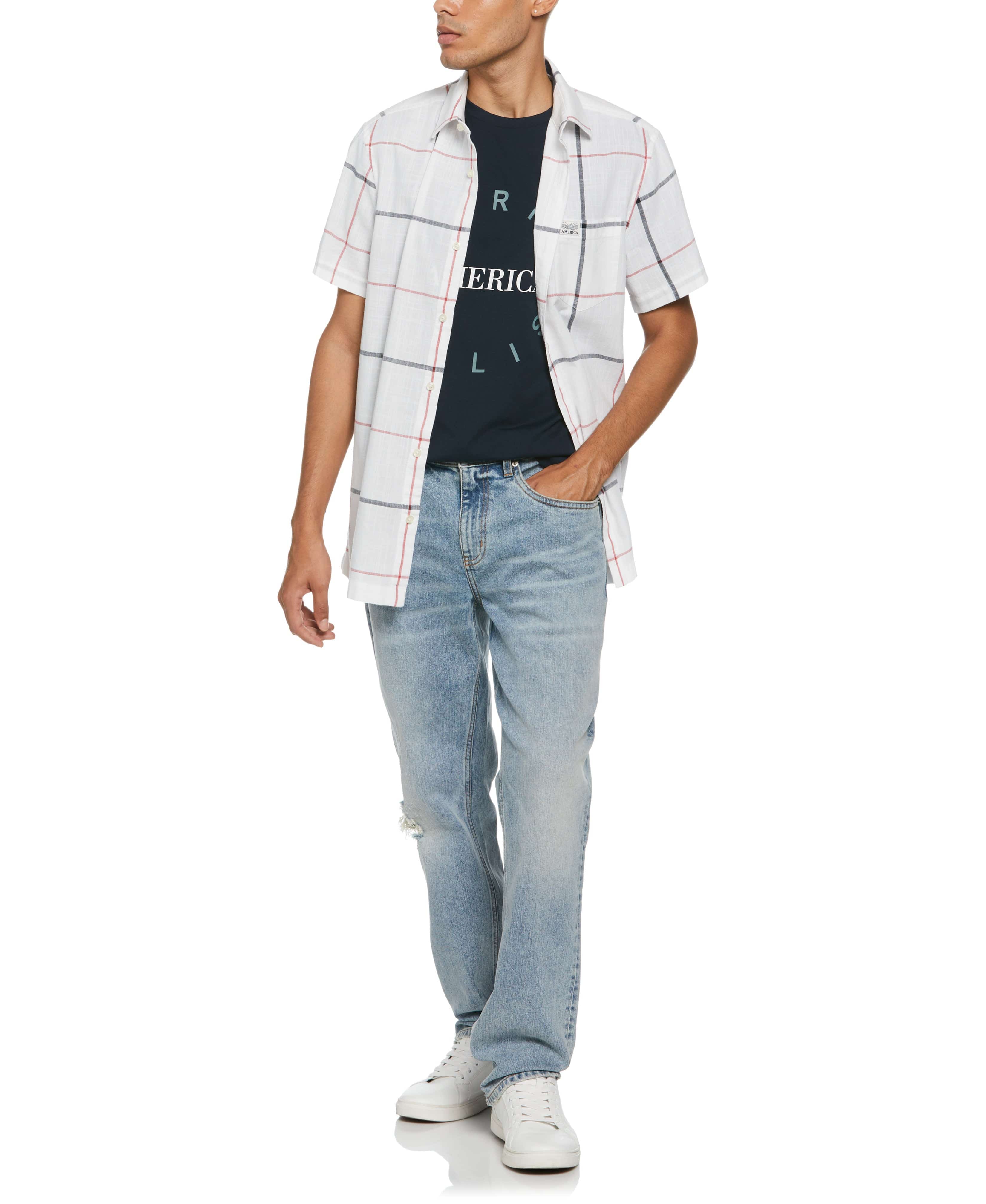 Short Sleeve Plaid Shirt