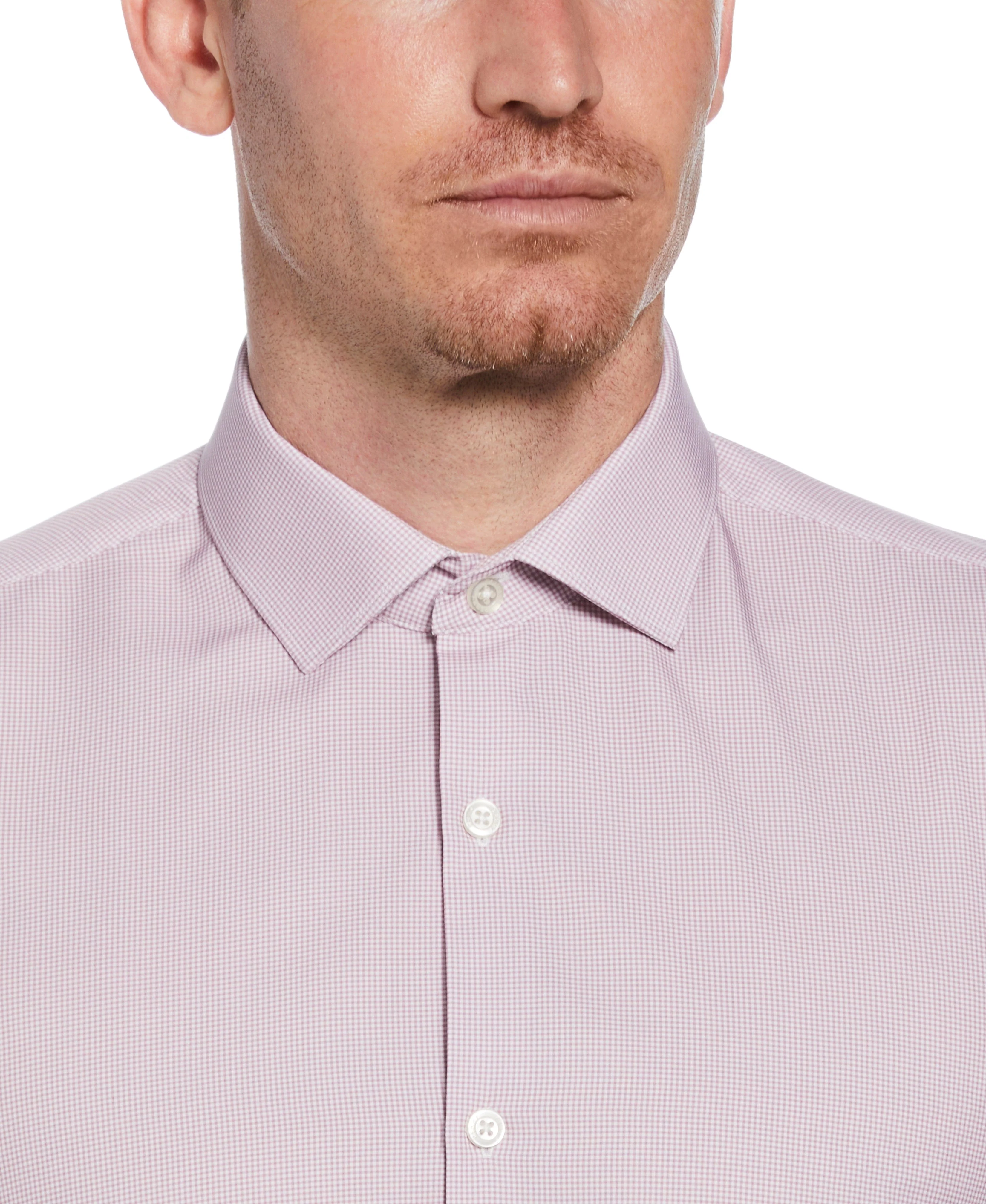 Slim Fit Button-Down Stretch Gingham Dress Shirt