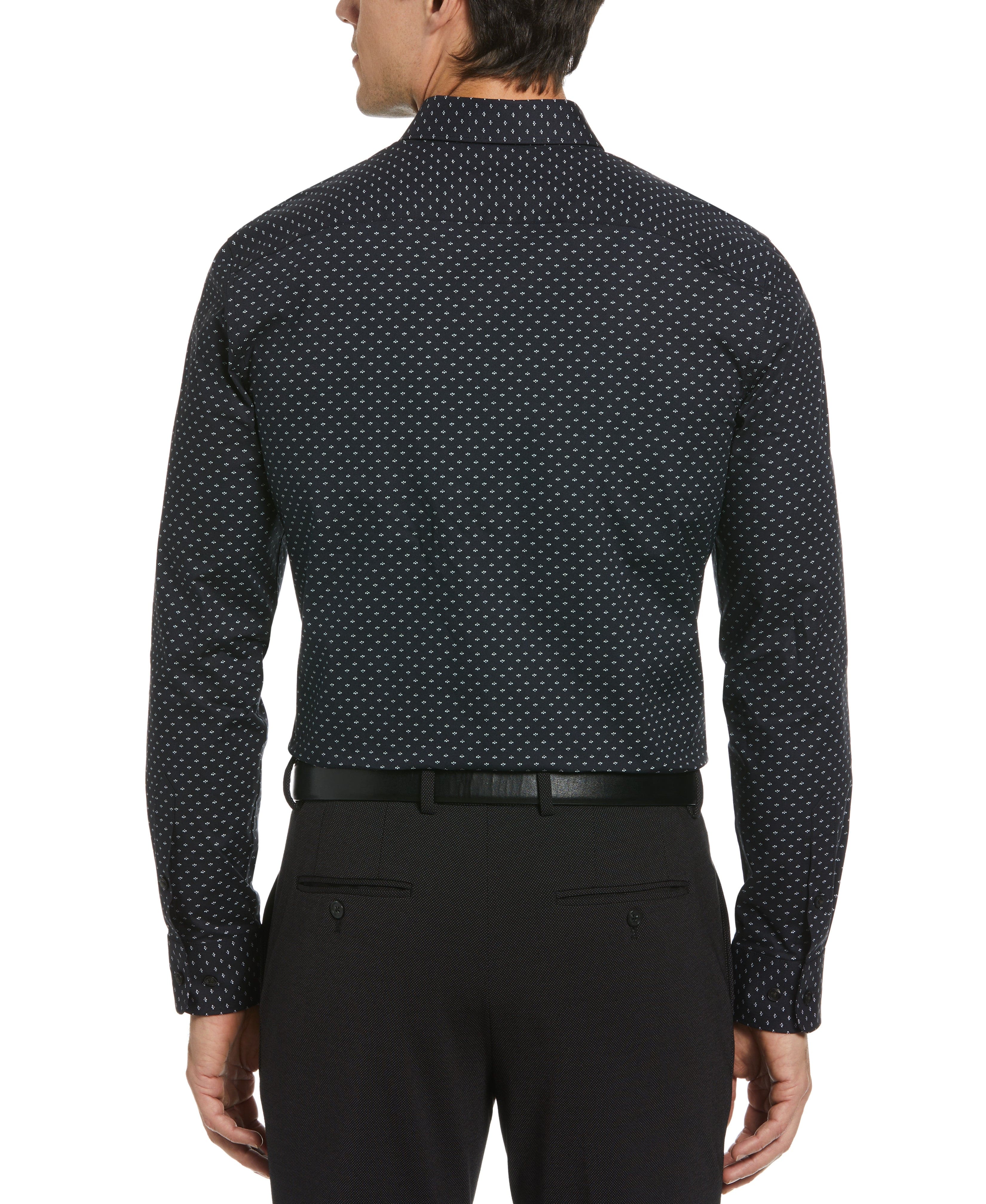 Slim Fit Poplin Fleur Print Dress Shirt