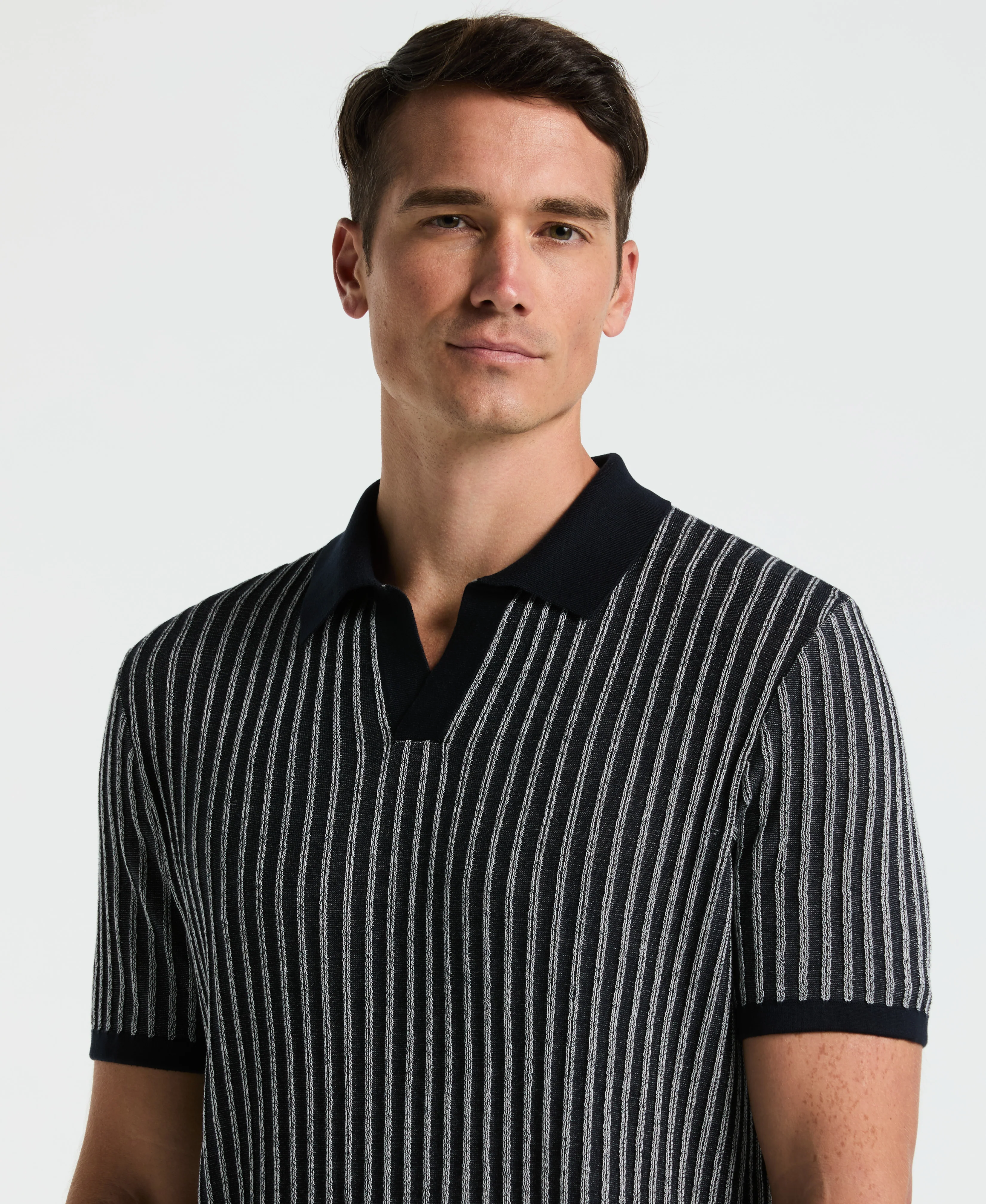 Striped Polo Sweater