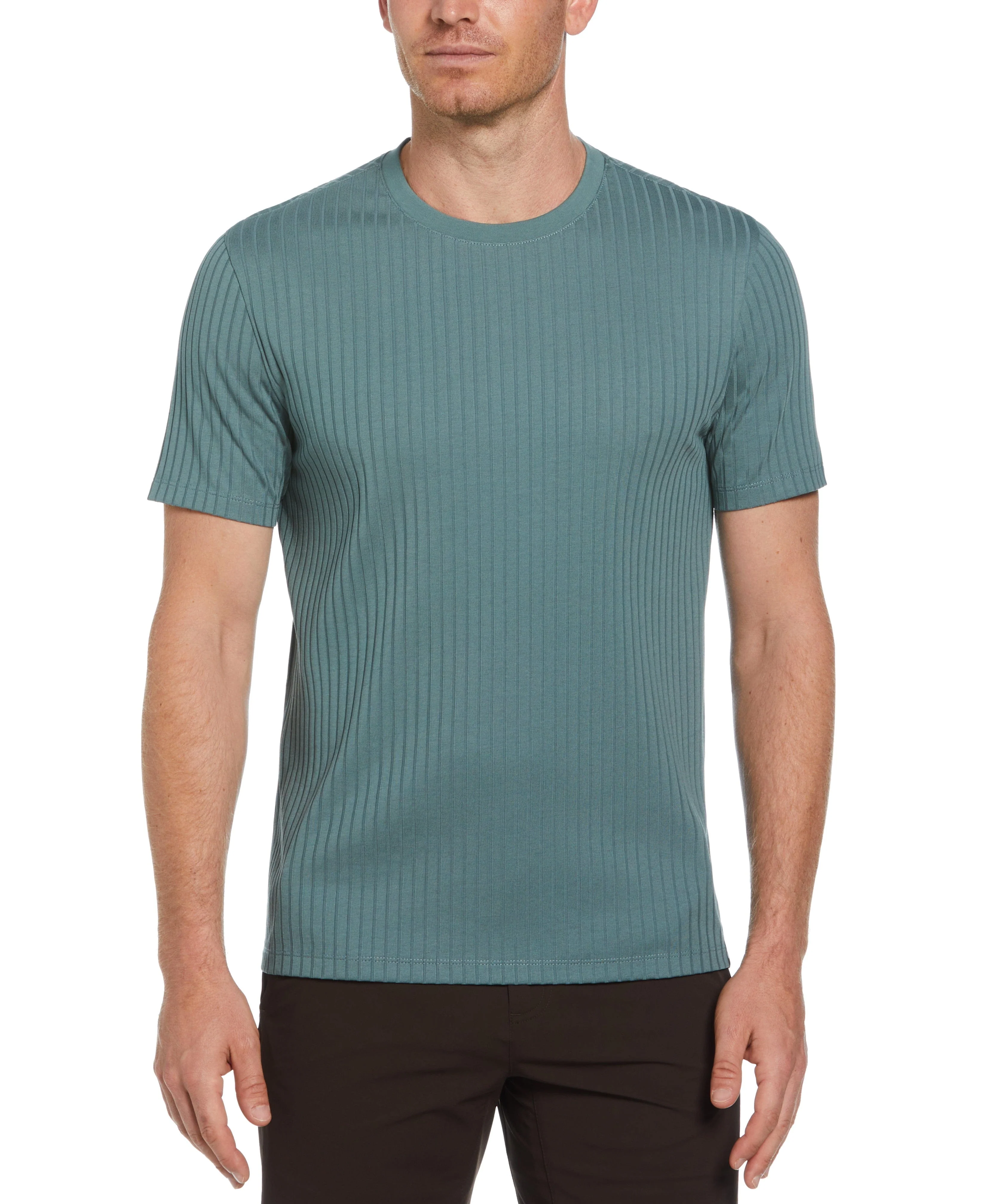 Ribbed Crew Neck Tee