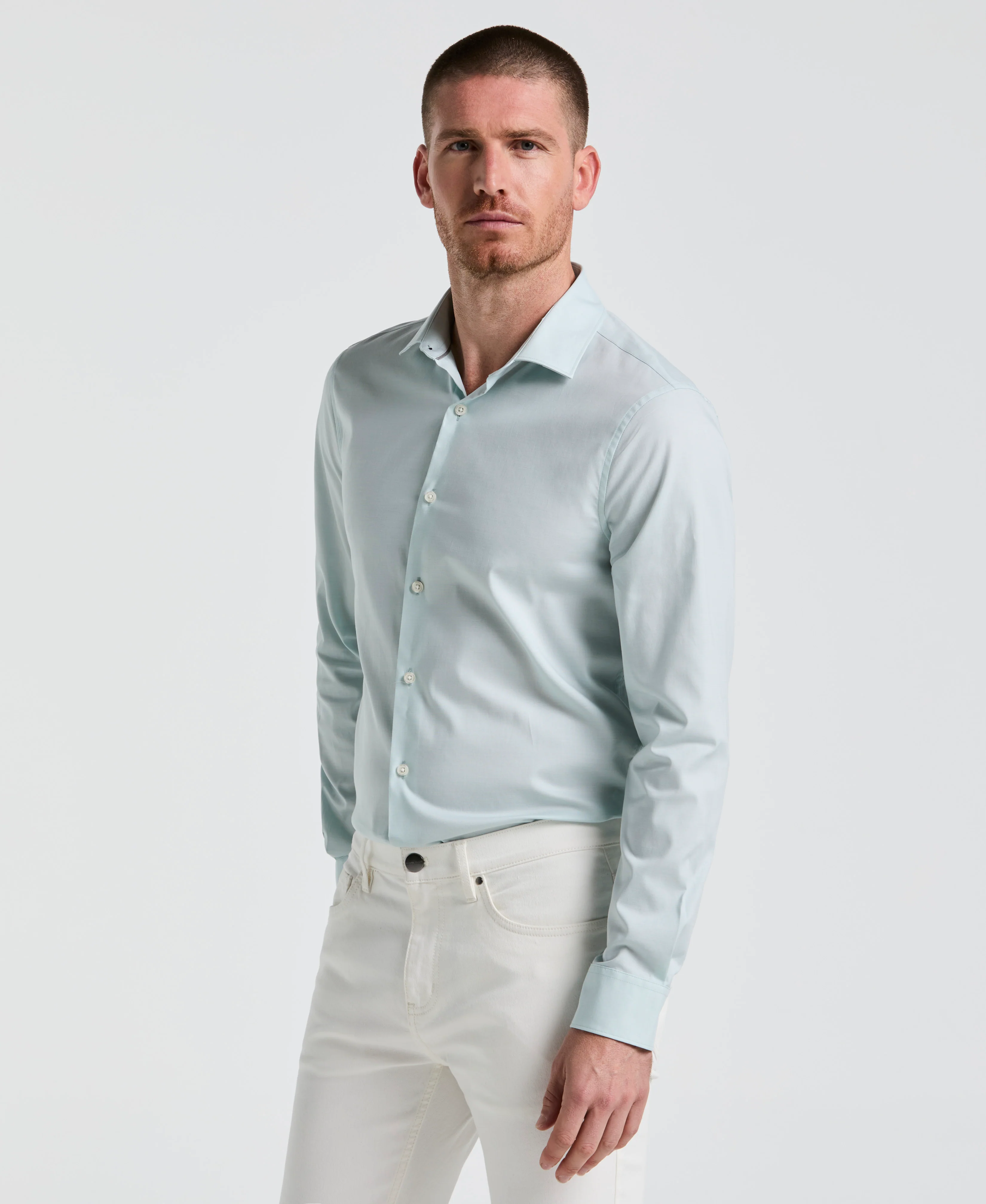 Dobby Cotton Stretch Slim Fit Shirt