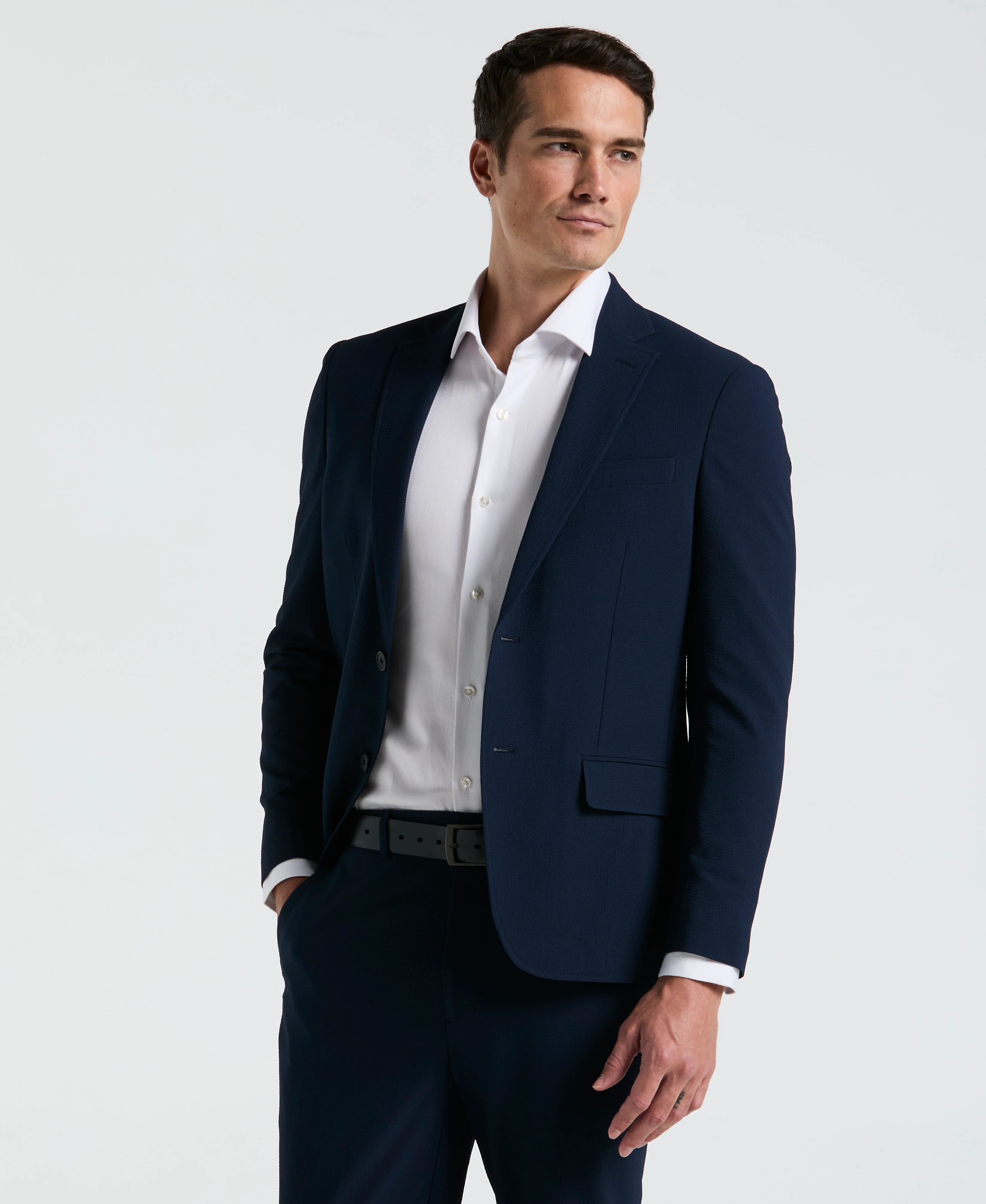 Slim Fit Seersucker Suit Jacket