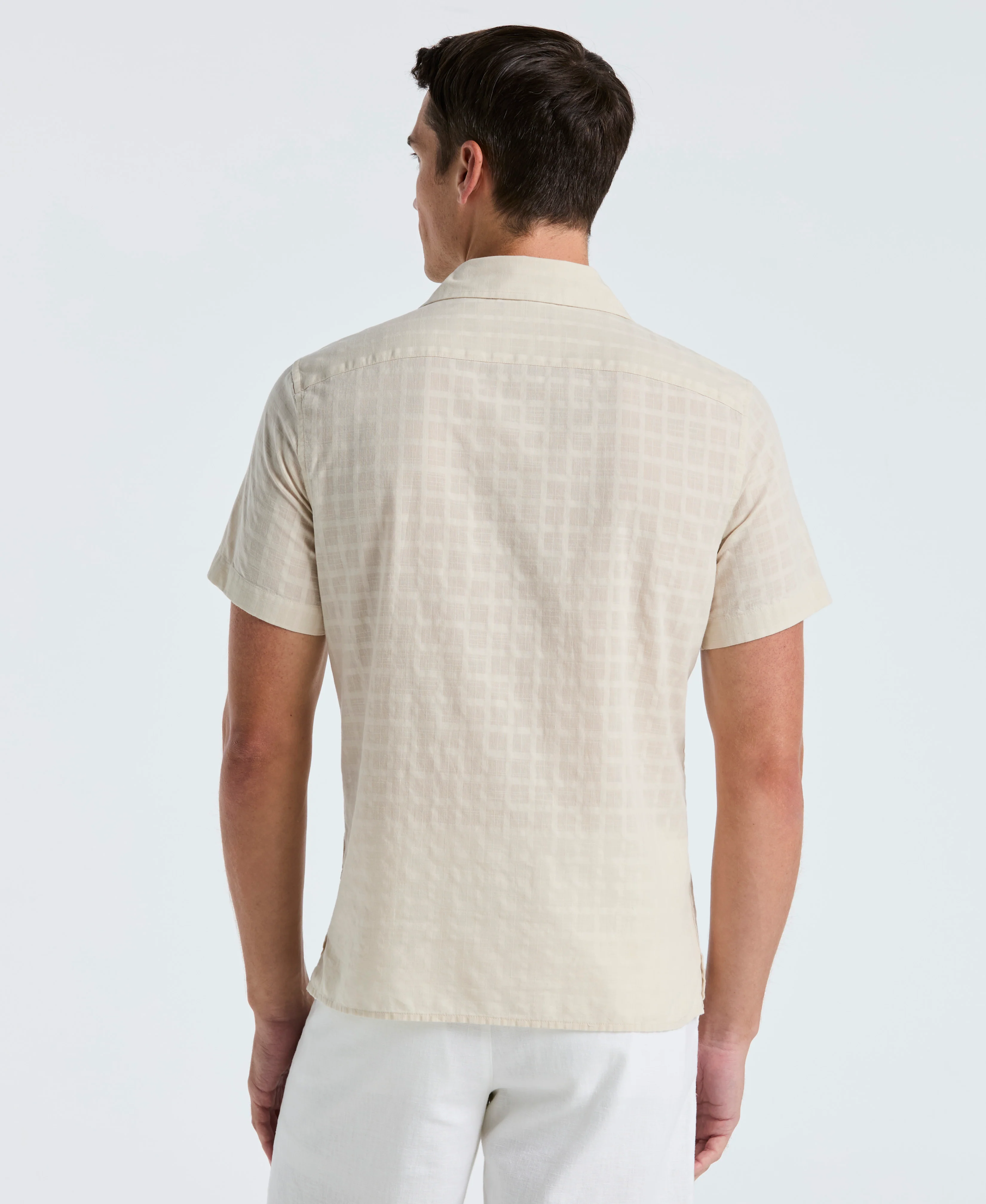 Cotton Dobby Plaid Shirt