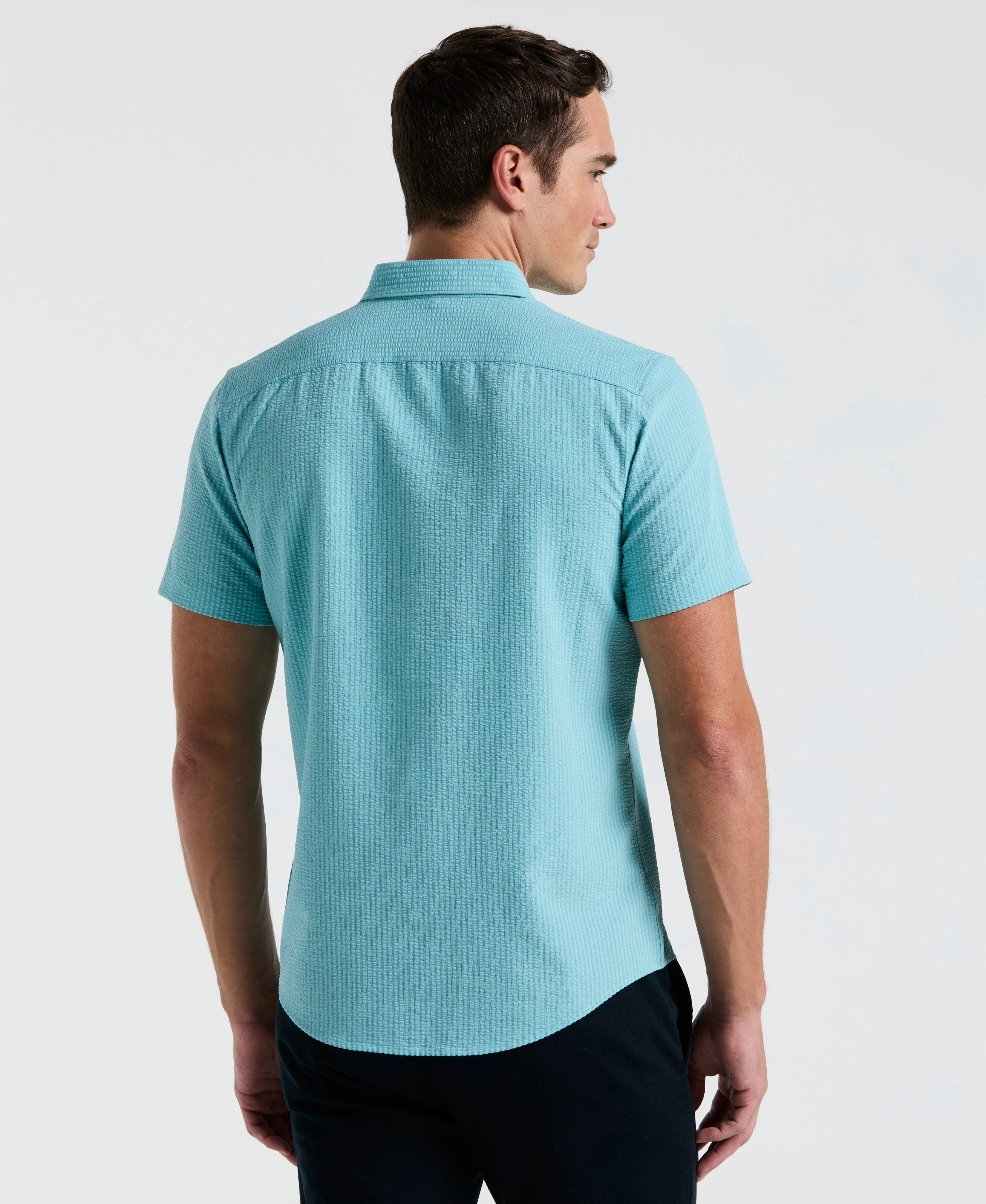 Stretch Seersucker Slim Fit Shirt