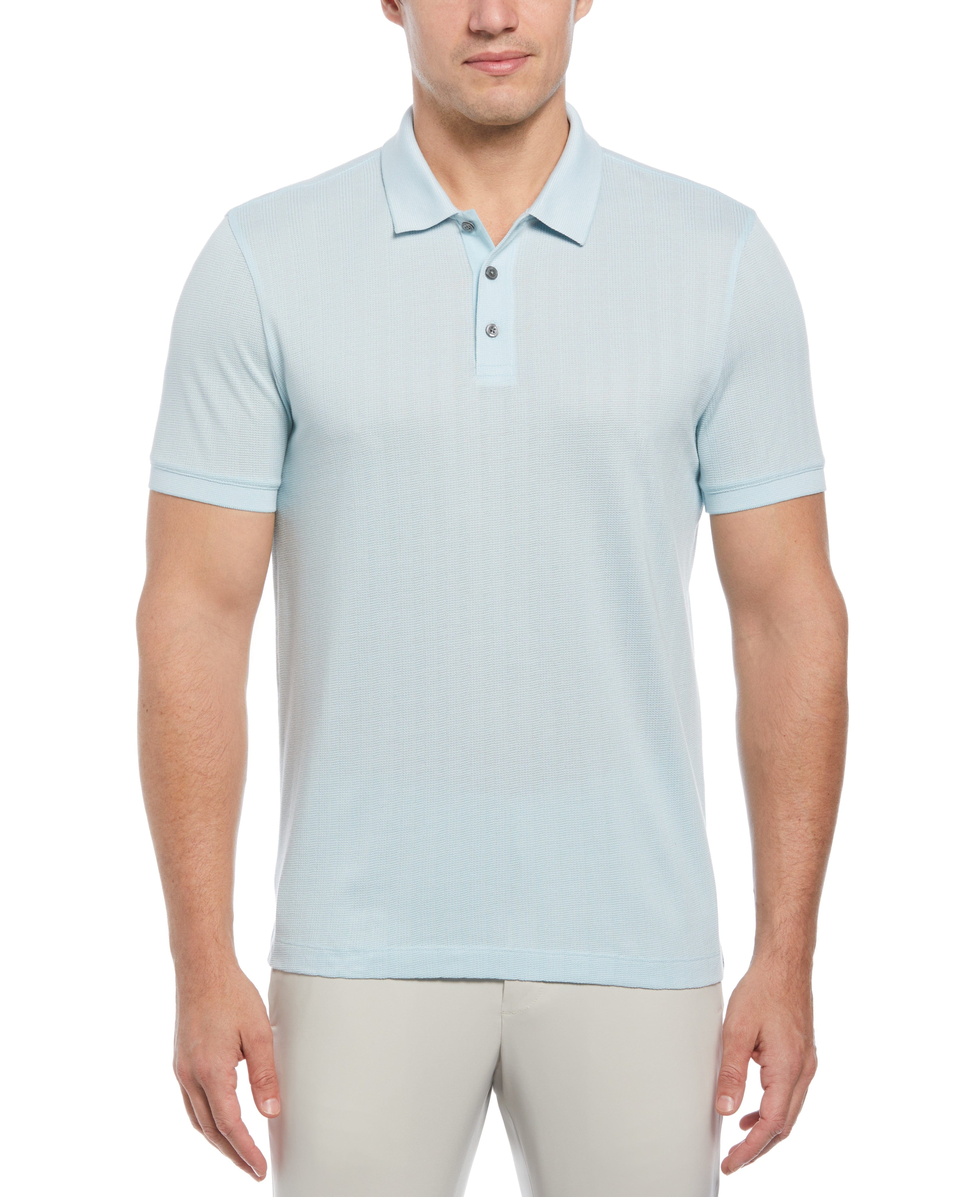 Textured Striped Polo