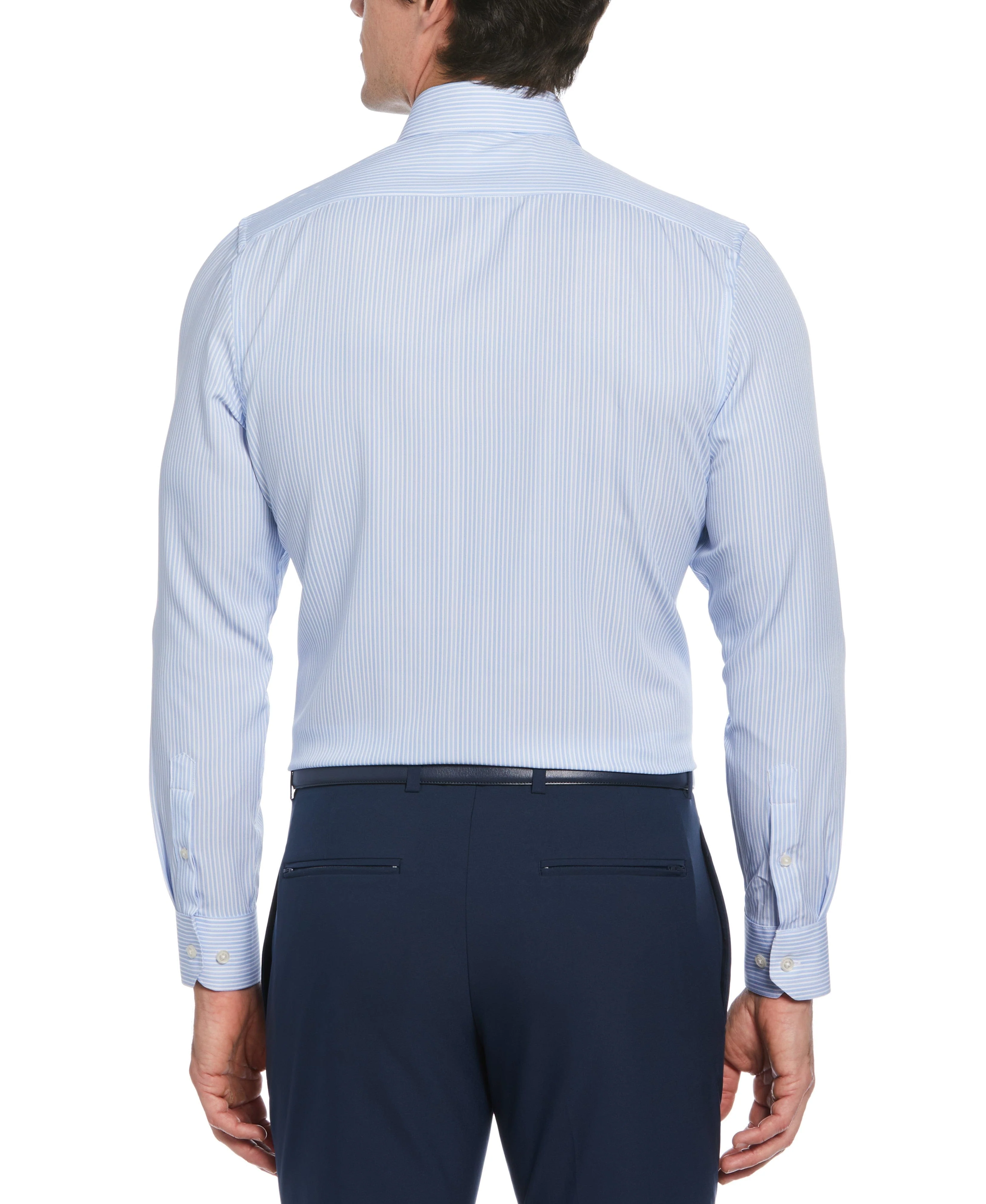 Slim Fit Total Stretch light Striped Print Dress Shirt