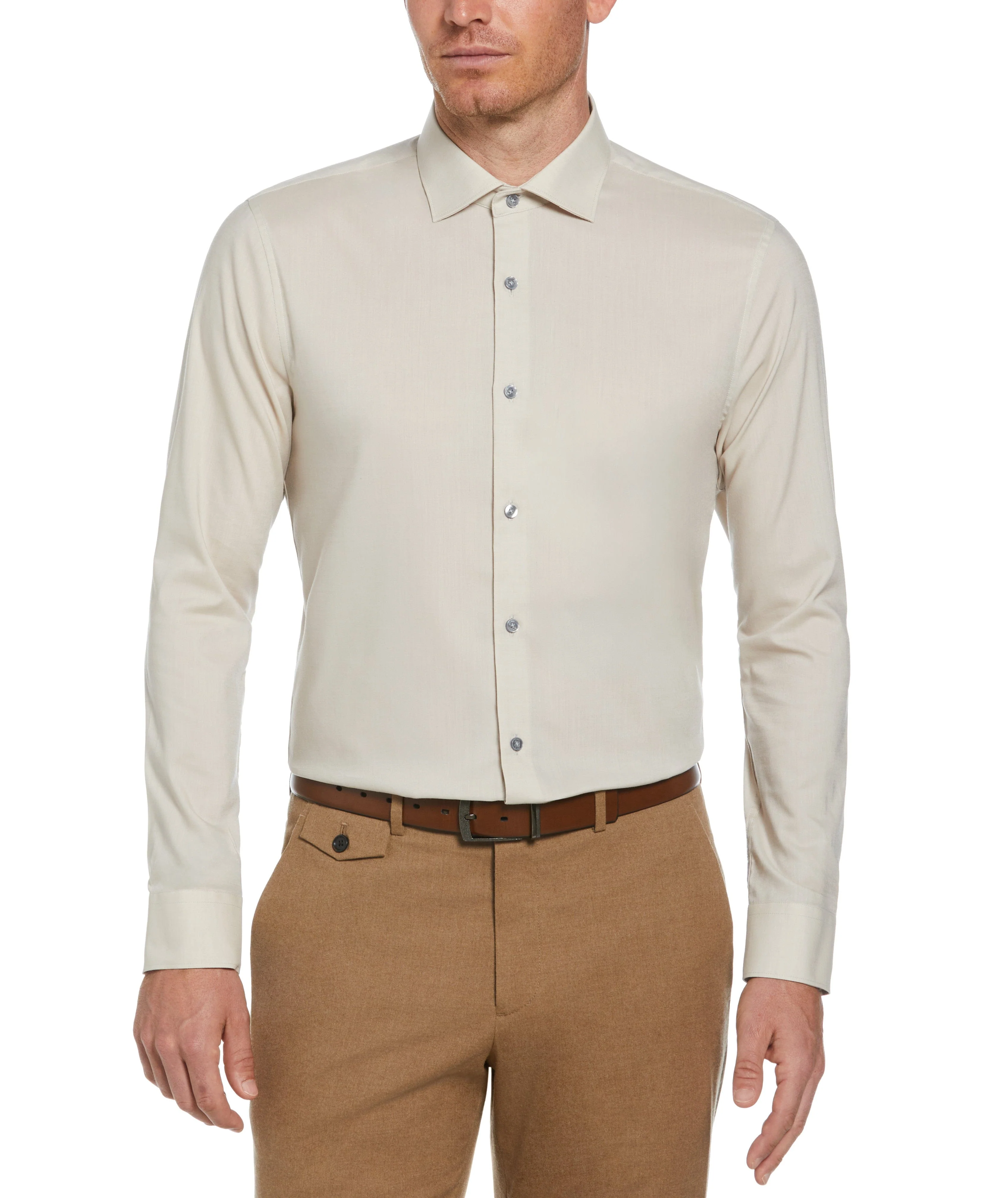Slim Fit Luxe Button-Down Tencel Twill Dress Shirt