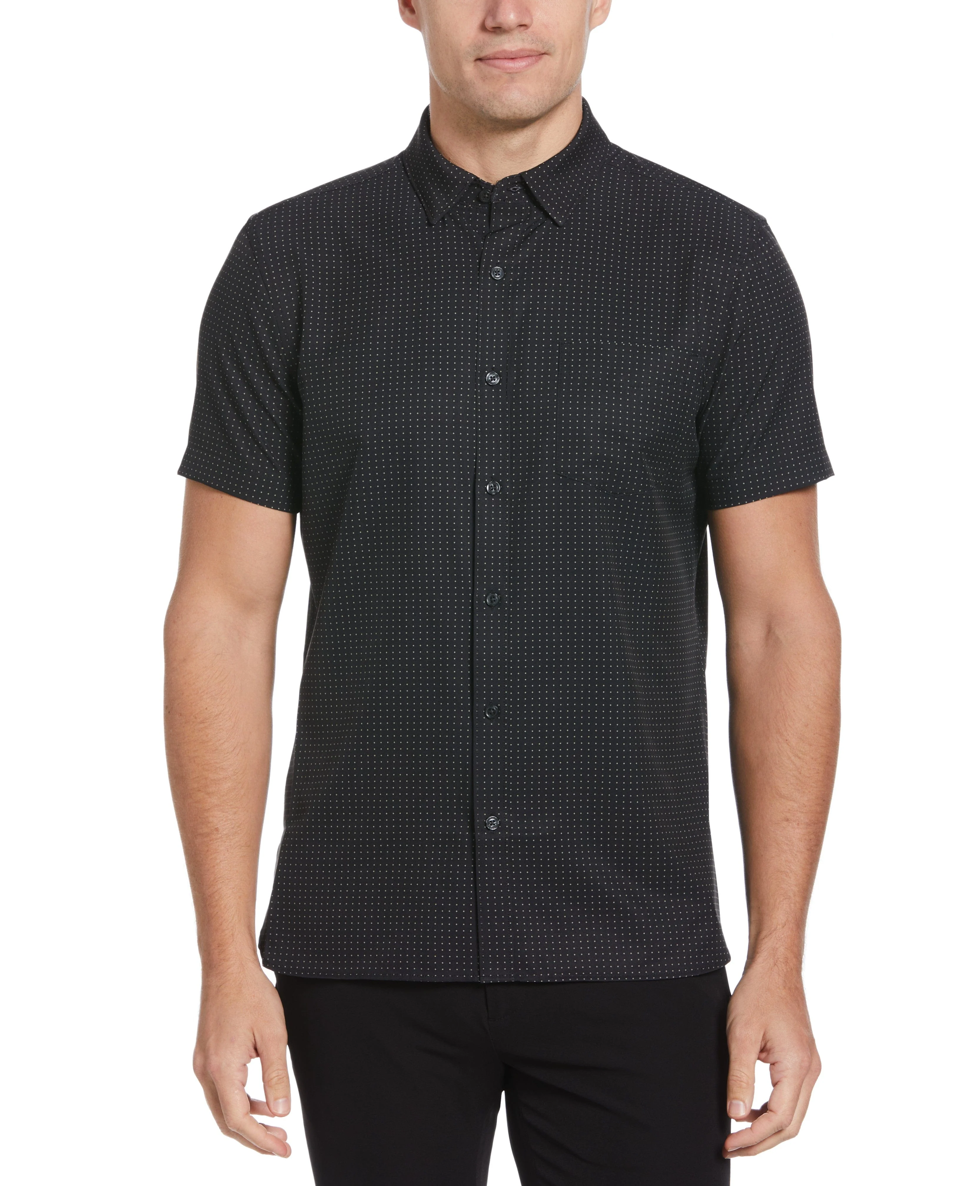 Big & Tall Total Stretch Dot Print Shirt